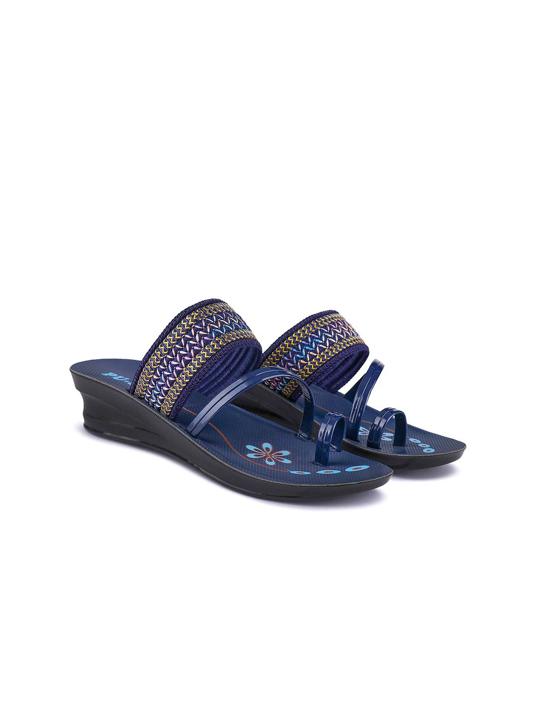 PENNEN Women Slip-On Ethnic Embellished One Toe Flats-picture-48