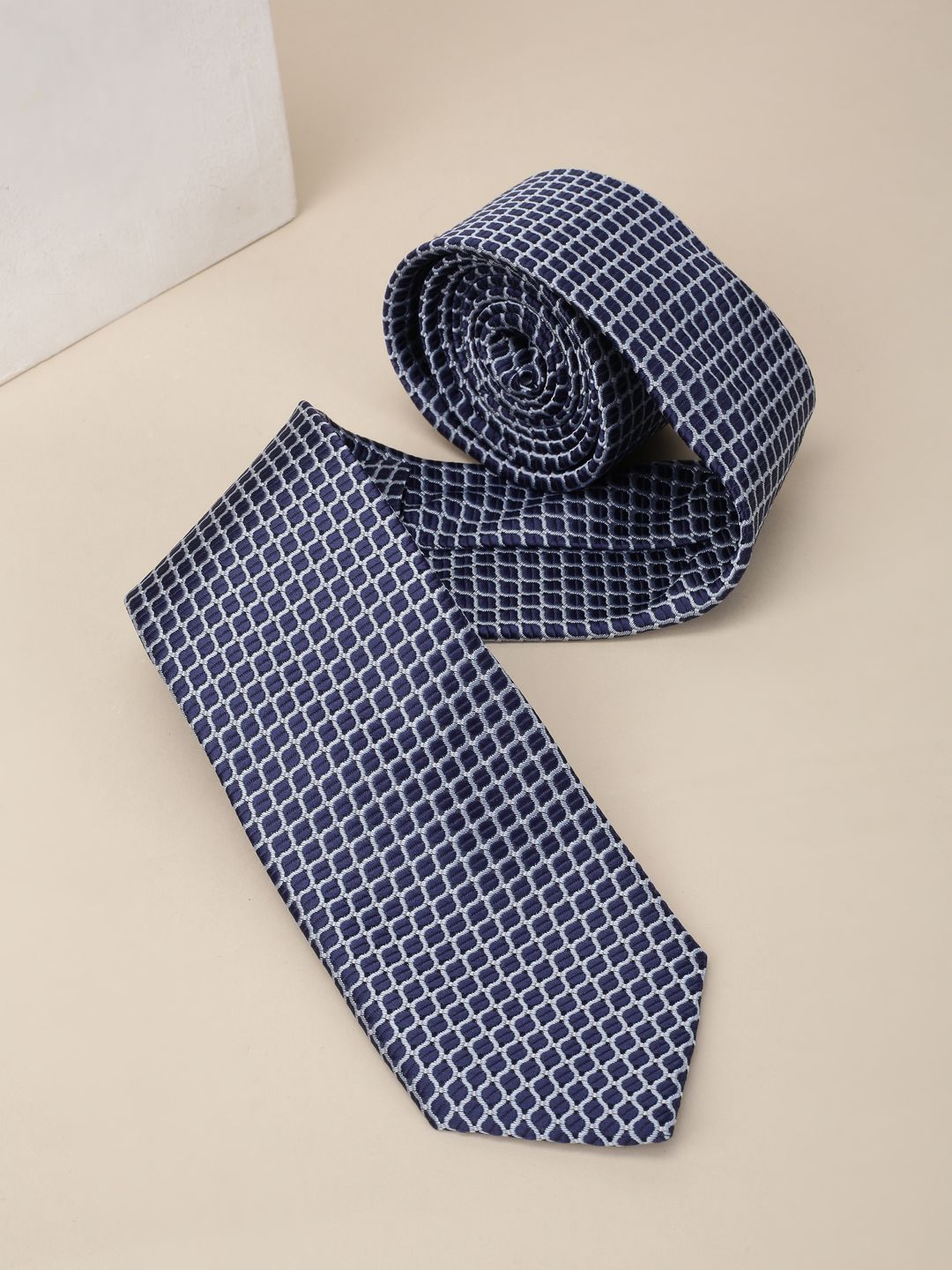 Louis Philippe Men Checked Fashion Tie-picture-25