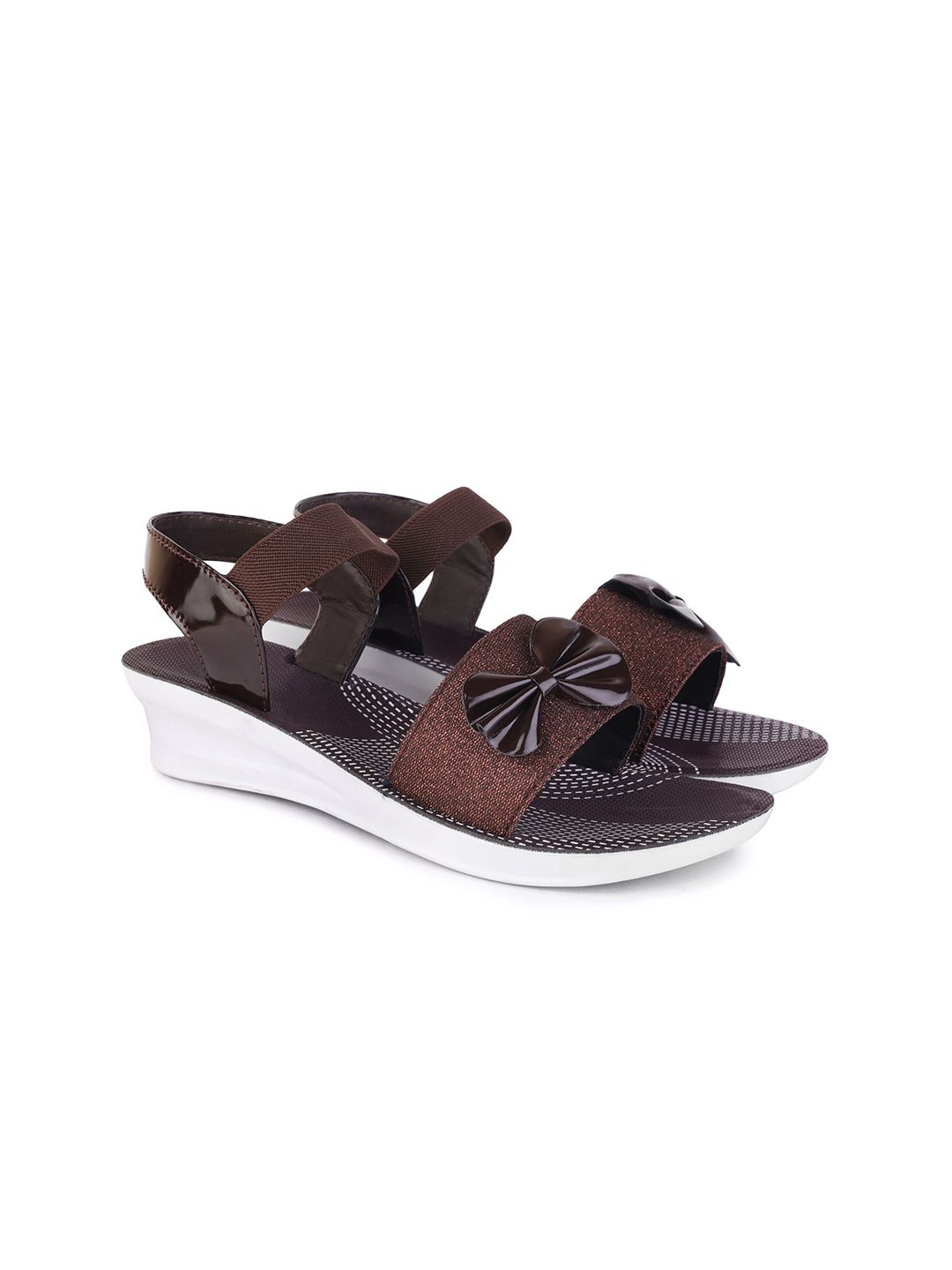 PENNEN Women Bows Detail Open Toe Flats-image-2