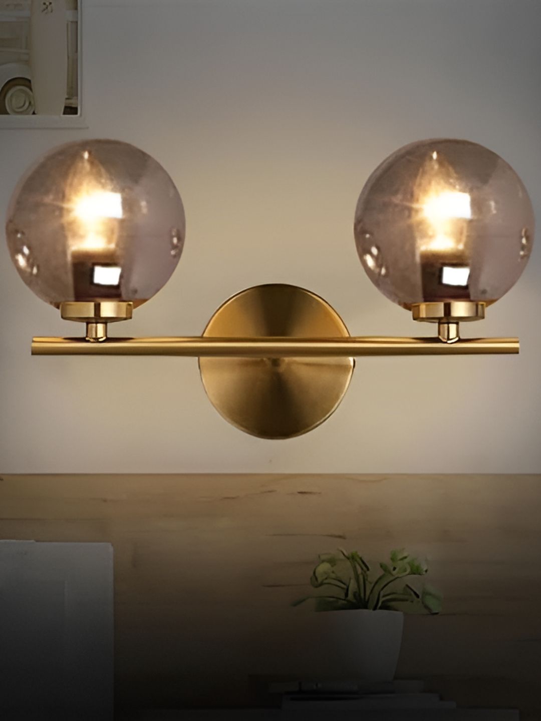 KINIS Gold-Toned and Transparent Metal Spherical Shaped Wall Lamp-picture-38