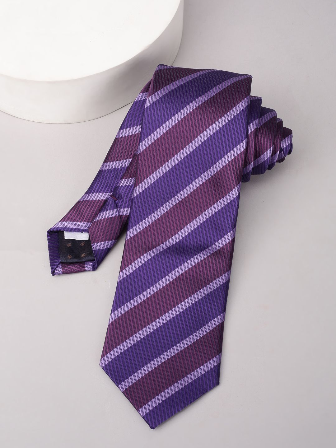 Louis Philippe Men Striped Skinny Tie-picture-10