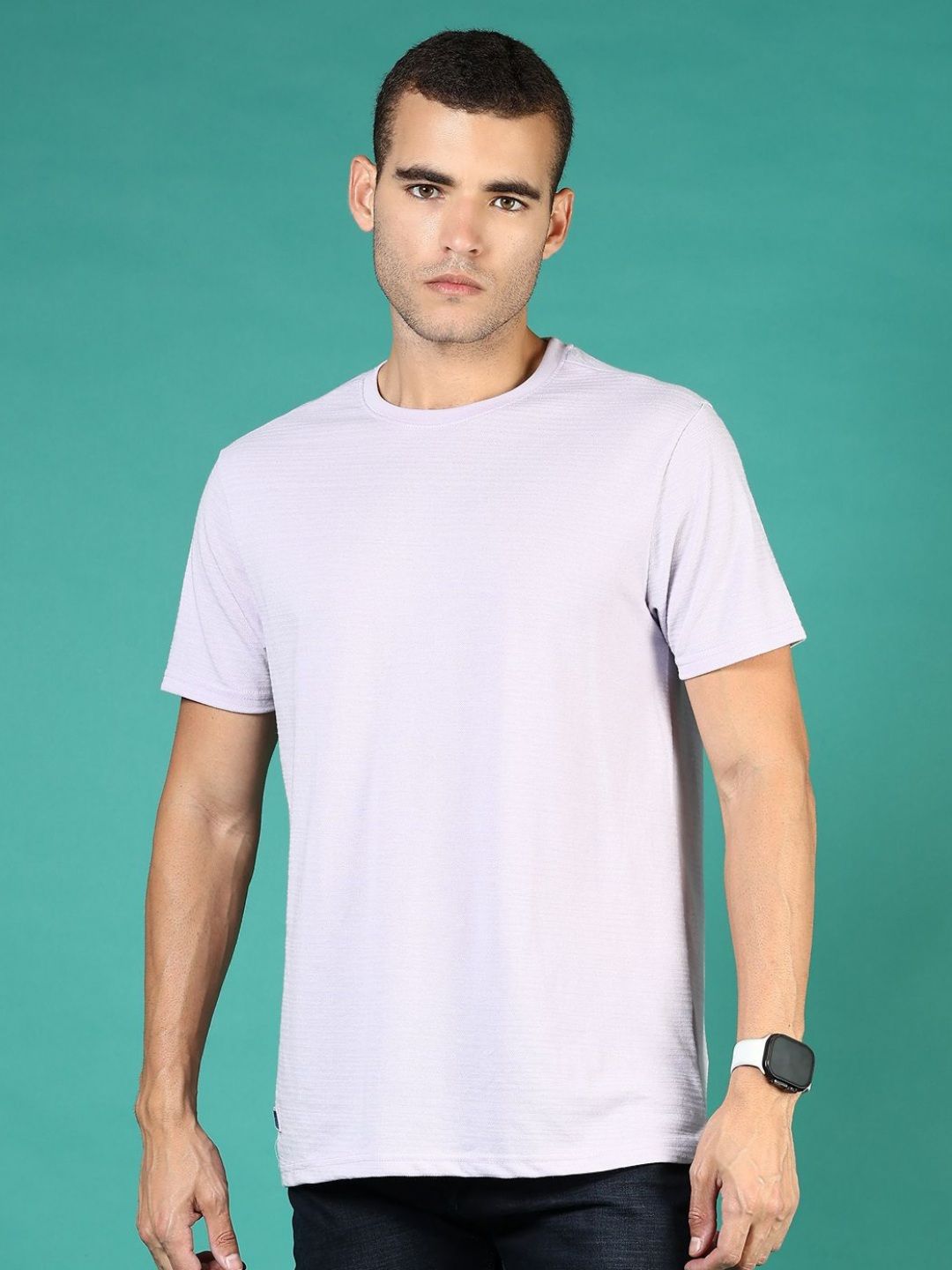 V-Mart Men Self Design Round Neck Cotton T-shirt-picture-48