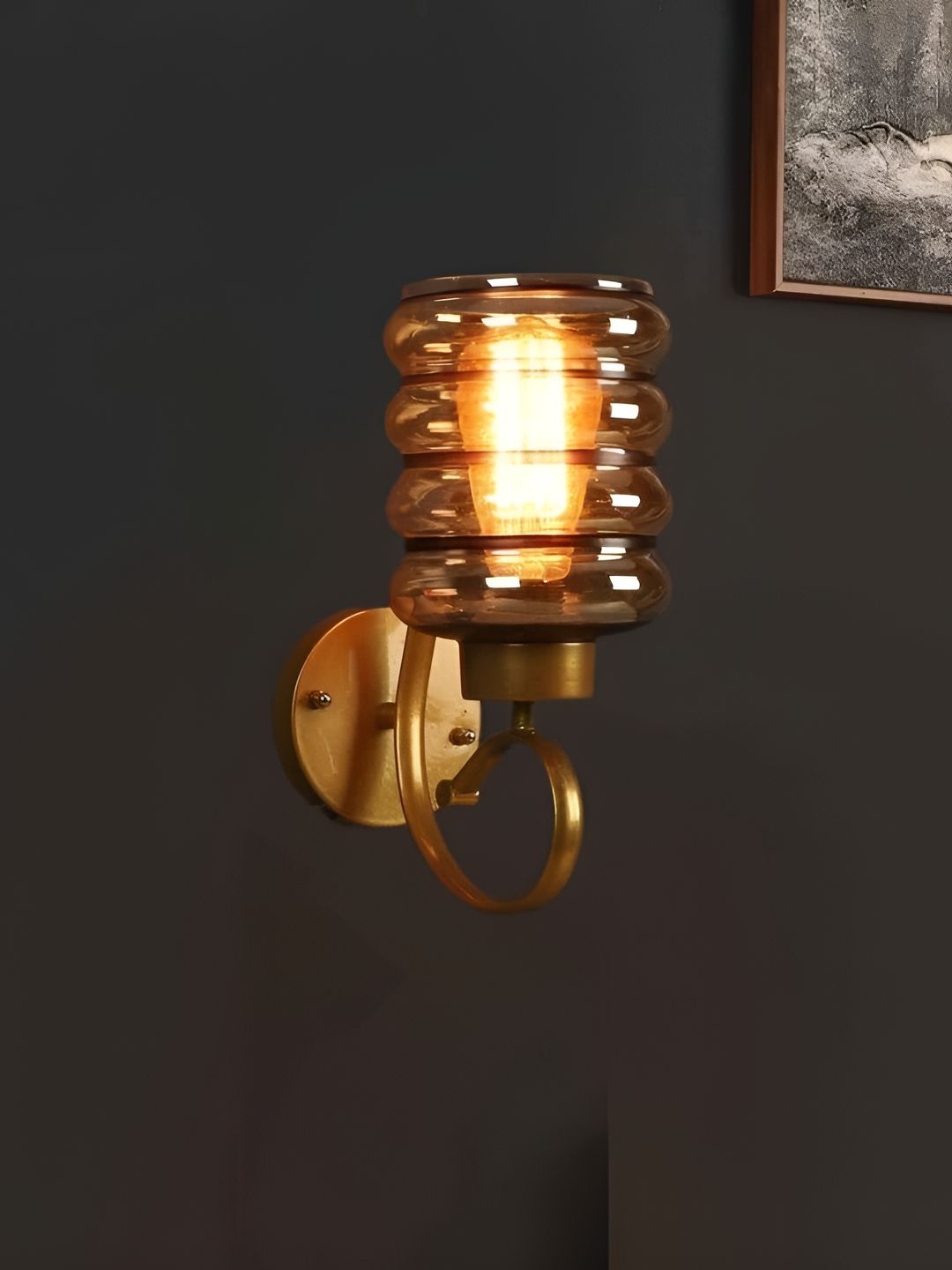 KINIS Gold-Toned Cylinder Shaped Metal Wall Lamp-picture-26