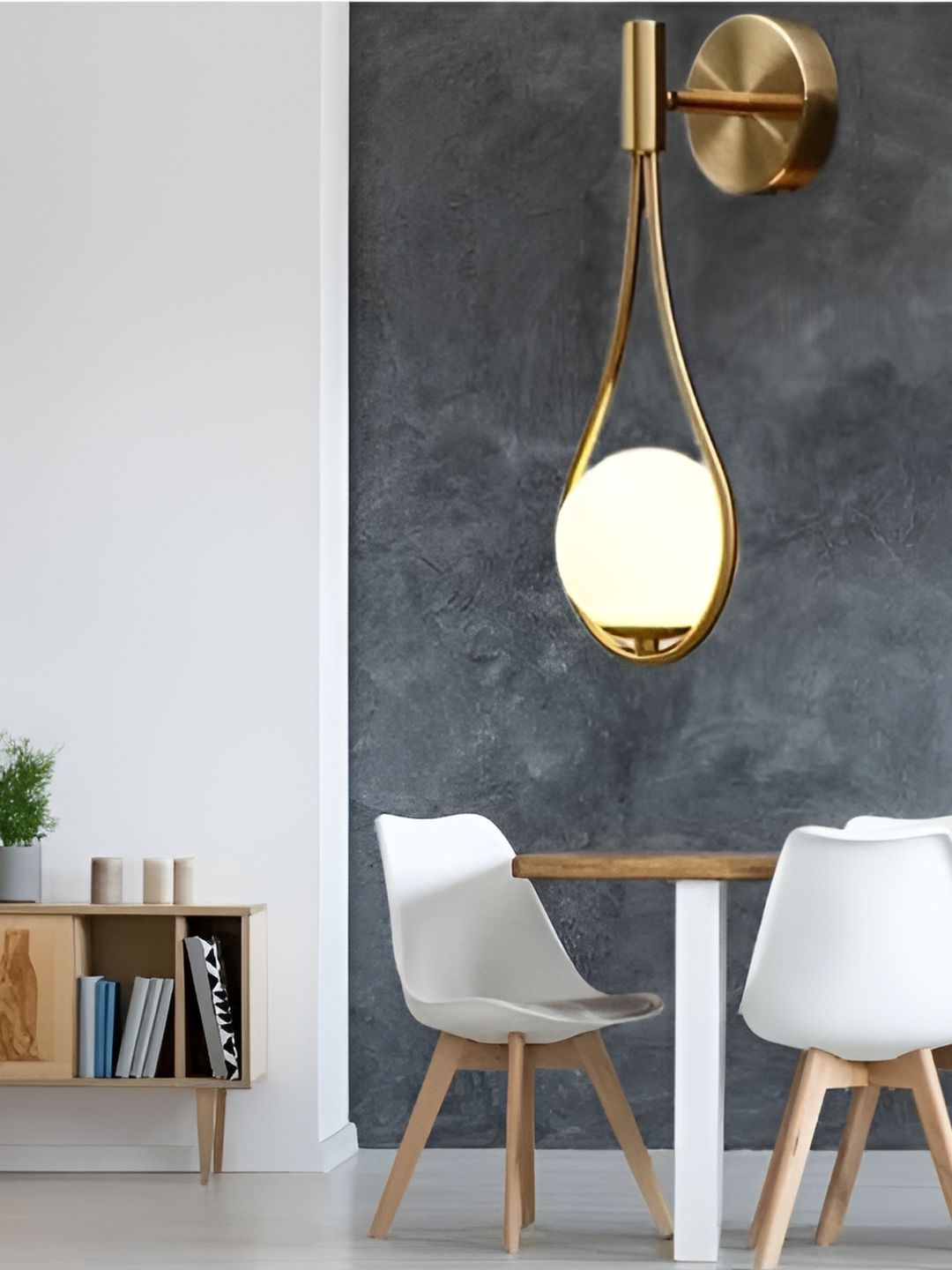 KINIS Gold-Toned & White Quirky Abstract Shaped Shaped Wall Lamp-picture-12