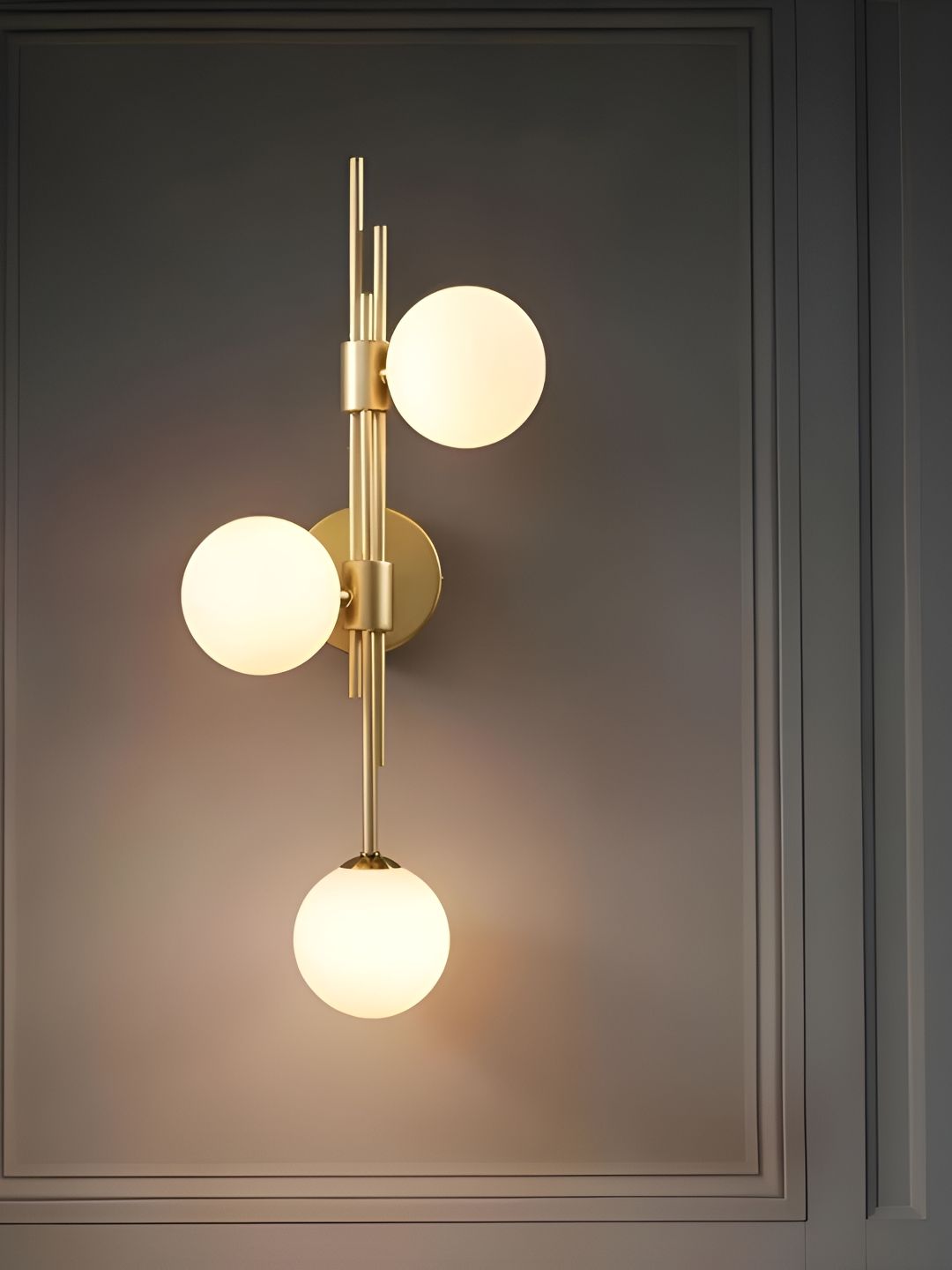 KINIS Gold-Toned & White Spherical Shaped Wall Lamp-picture-32