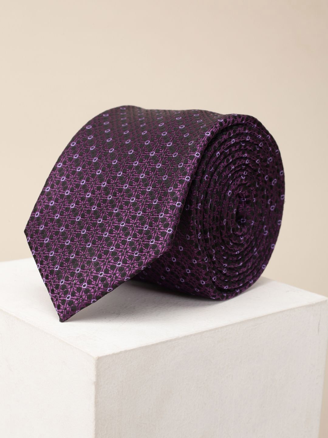 Louis Philippe Men Embroidered Broad Tie