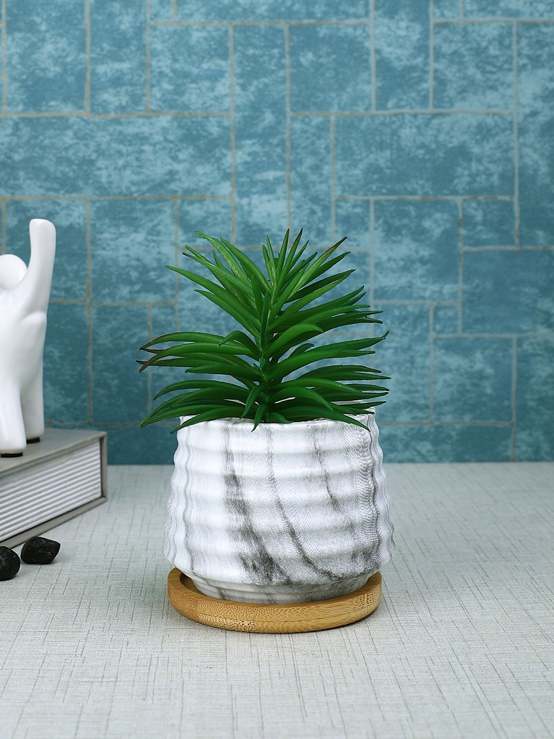 Myntra Elegant Homes White 1 Pieces Artificial Plant With Pot-picture-40