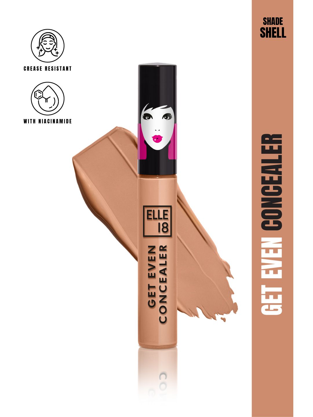 elle 18 Elle18 Get Even Buildable Coverage Concealer - 5.4ml - Shade Shell-picture-14
