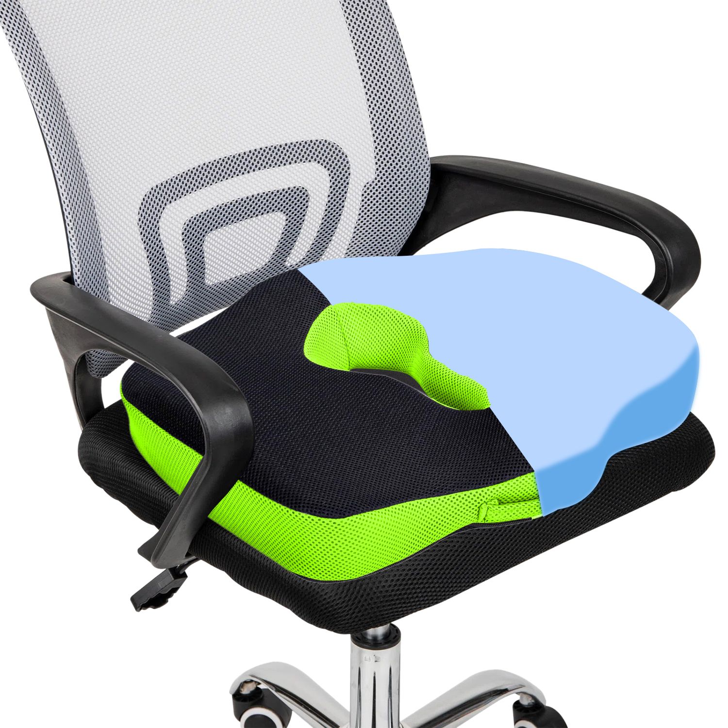 Sleepsia Green Memory Foam Filled Polyester Travel Pillow-image-32
