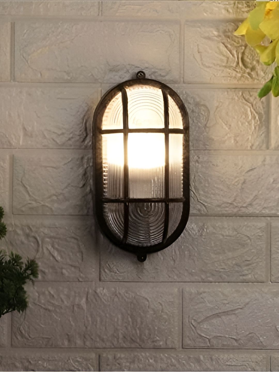 KINIS Black Acrylic Quirky Cylinder Shaped Textured Wall Lamp-image-35