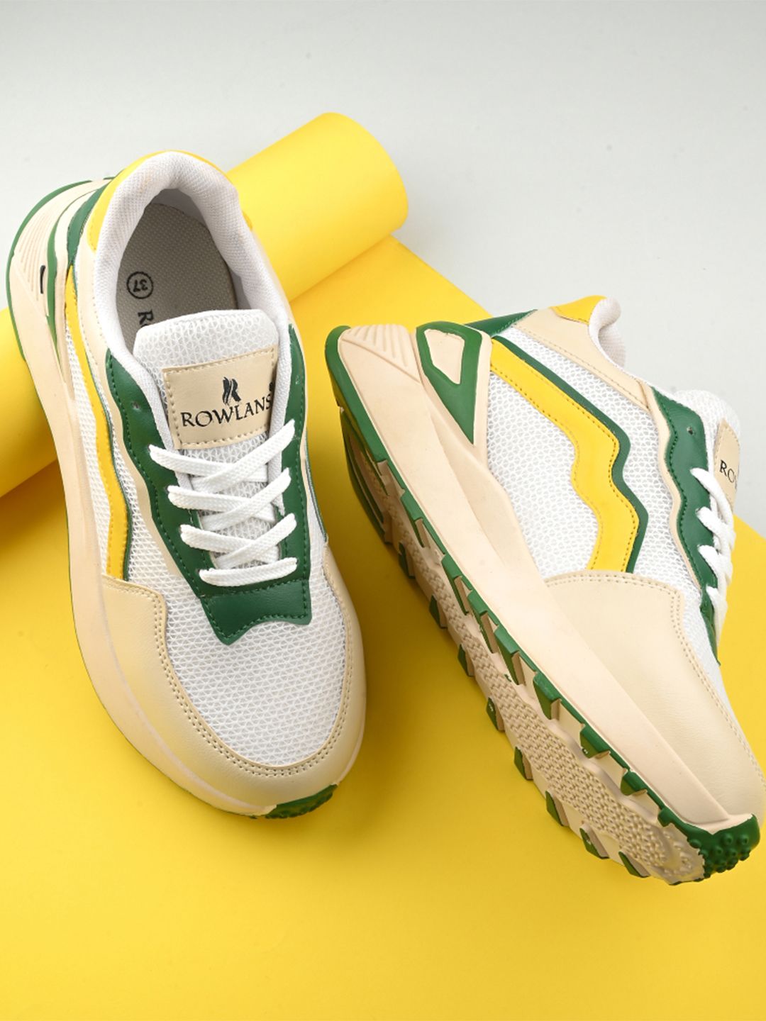 Rowlans Women Colourblocked Comfort Insole Sneakers-picture-23