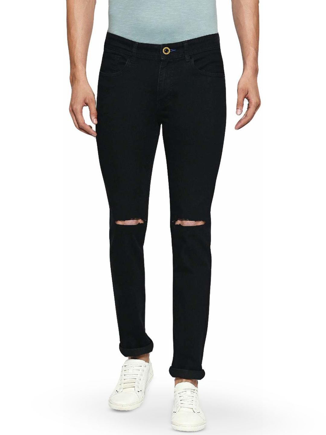 COMFITS Men Regular Fit Mid-Rise Classic Slash Knee Jeans-picture-21