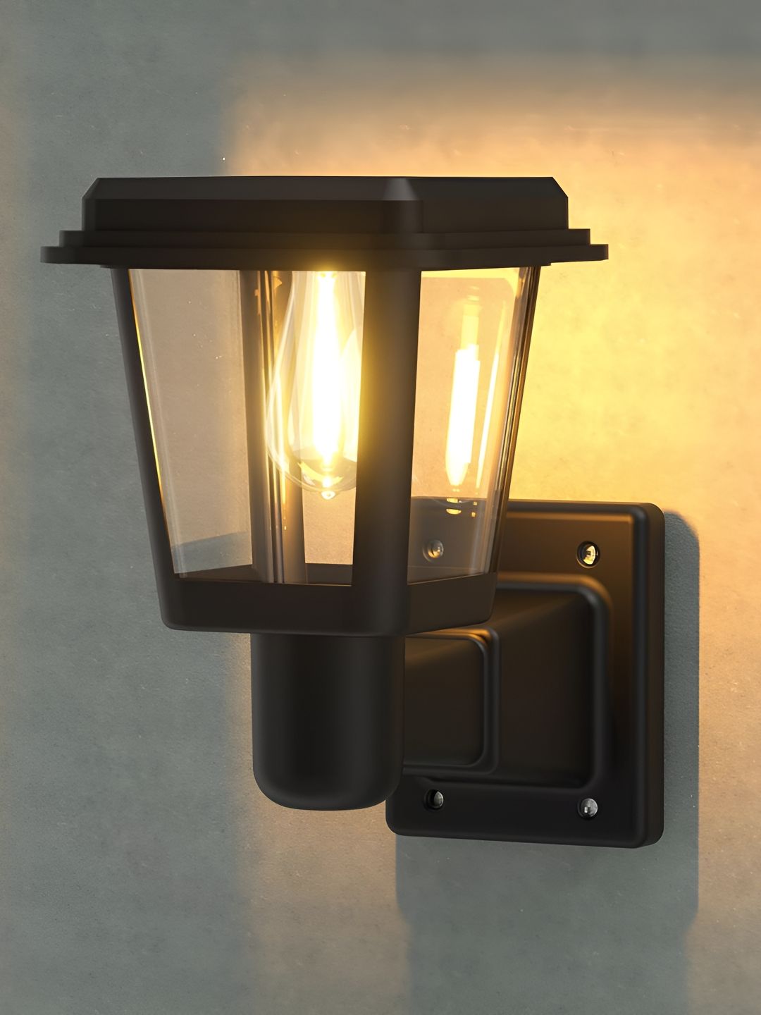 XERGY Black Textured Frustum Shaped Outdoor Heat Resistant Solar Light-picture-26
