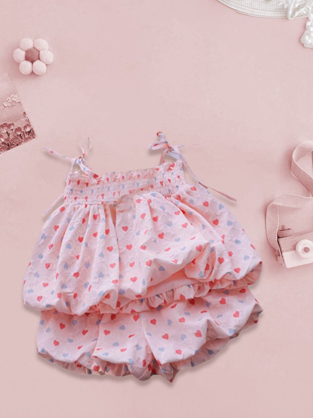 FOREVER FRIDAY Girls Conversational Printed Pure Cotton Shoulder Straps Top & Shorts-picture-15