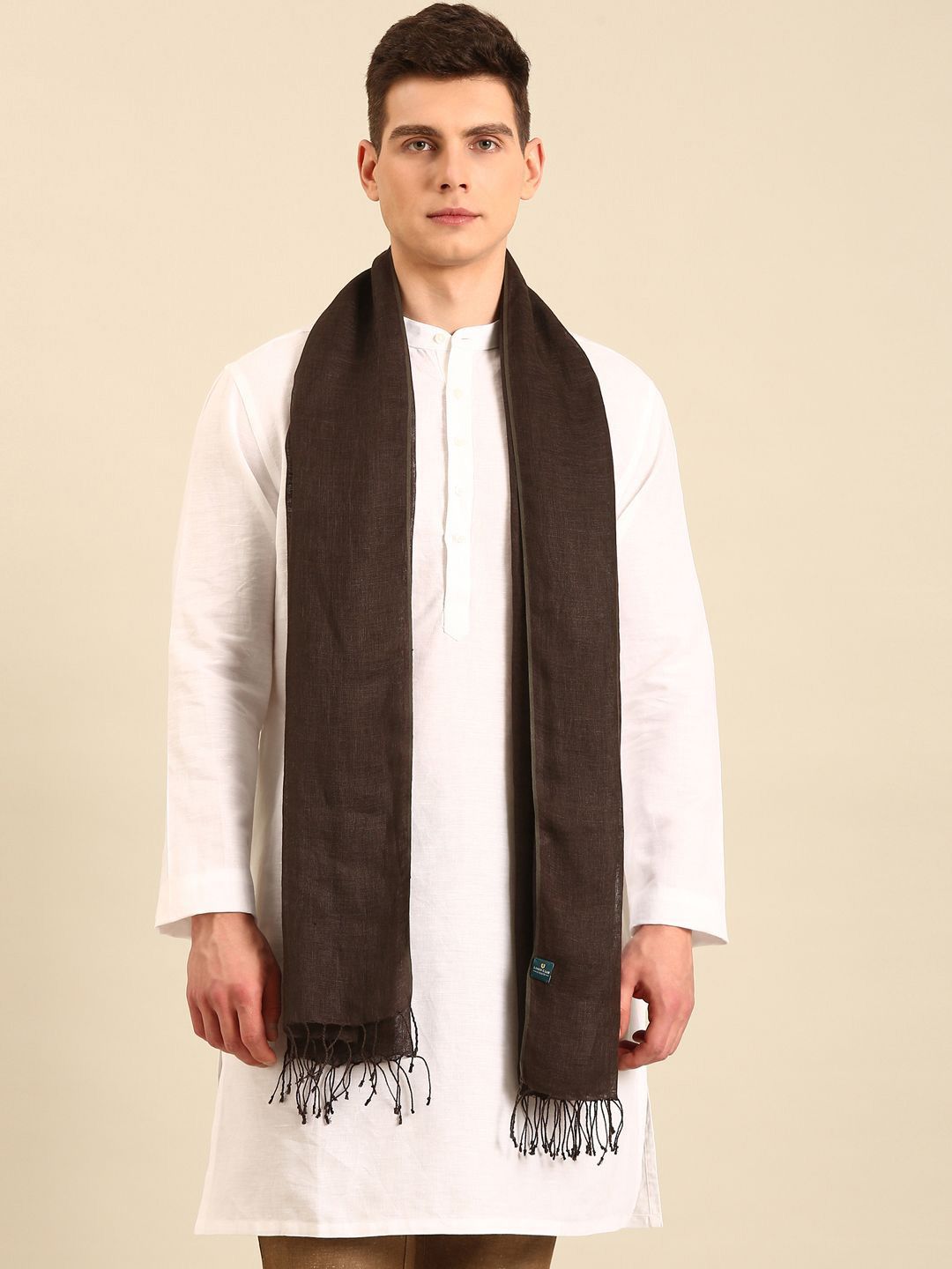 Linen Club Unisex Solid Stole-picture-35