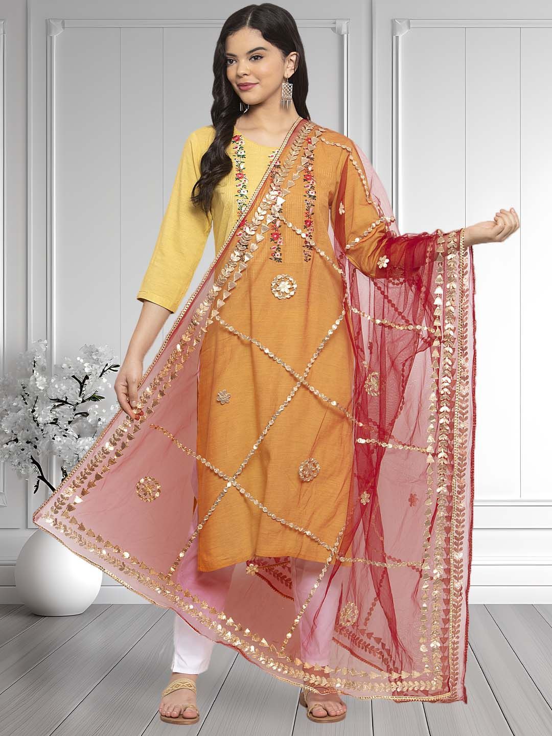 Moda Rapido Embroidered Dupatta with Gotta Patti-picture-37