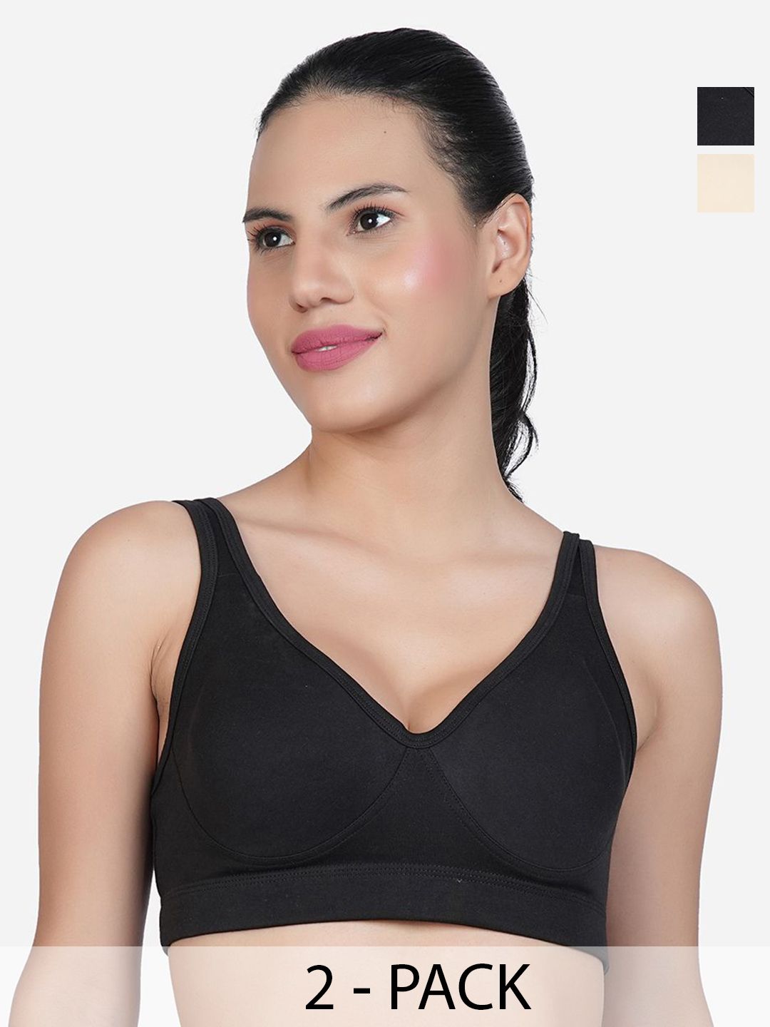 SHYAM SONS FLAIR Women Pack of 2 Non Padded Full Coverage Workout Bra-picture-23