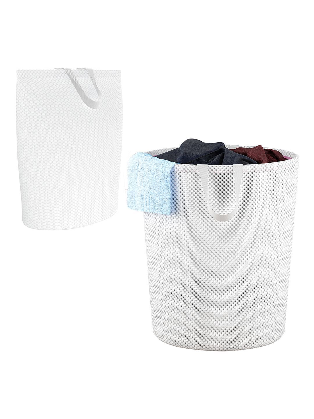 Kuber Industries 2-Pc White Reusable Durable Foldable Lightweight Laundry Bags With Handle-picture-19