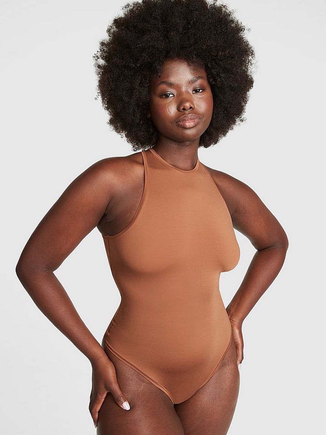 Victoria's Secret Women Stretch Round Neck Bodysuit-picture-26