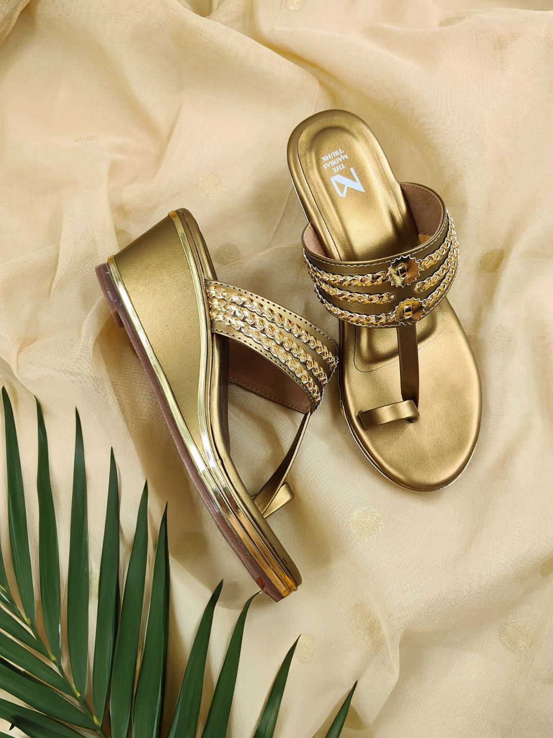 THE MADRAS TRUNK Striped Stiletto Mules-picture-58