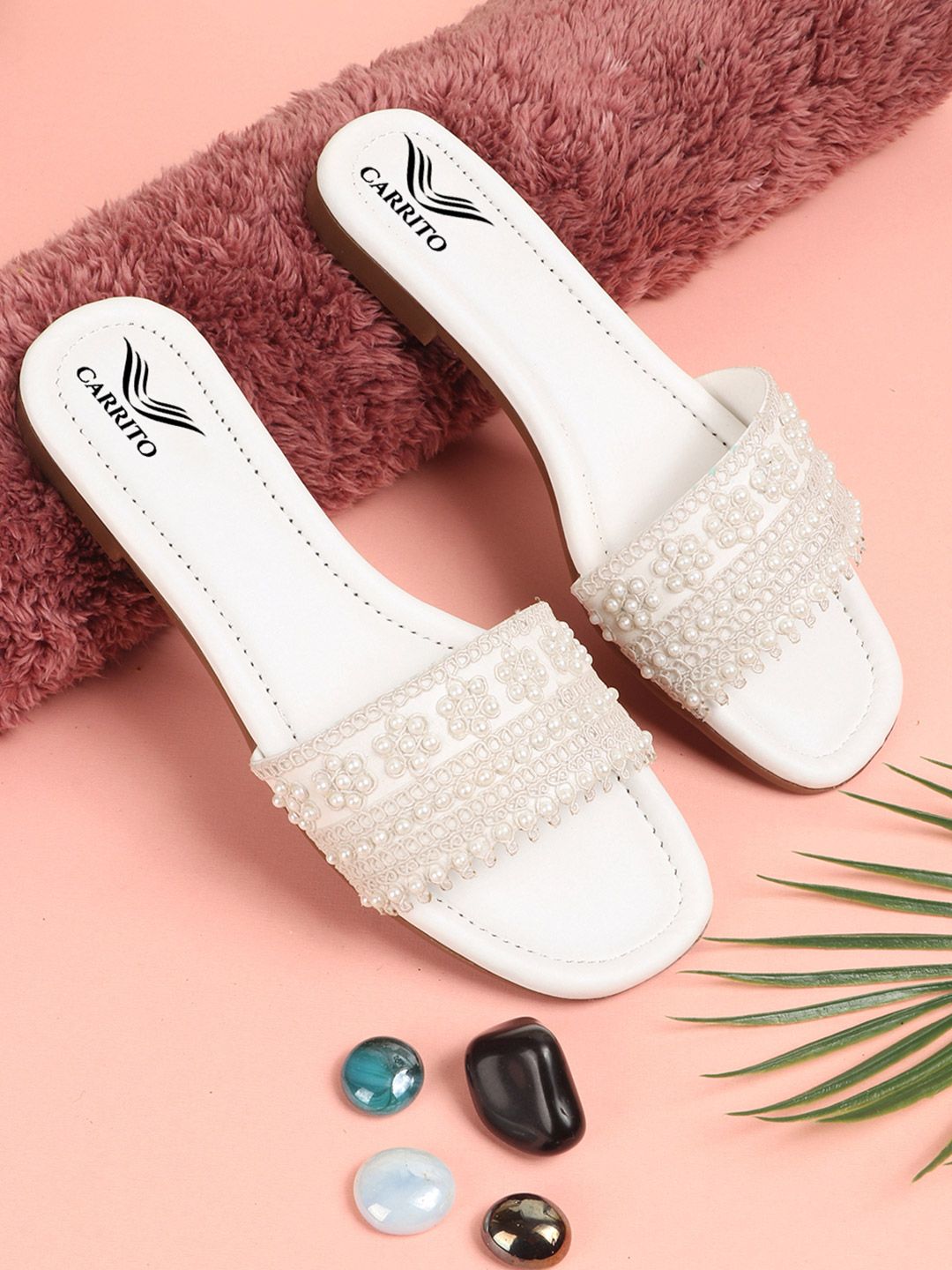 carrito Women Ethnic Embellished Open Toe Flats-picture-17