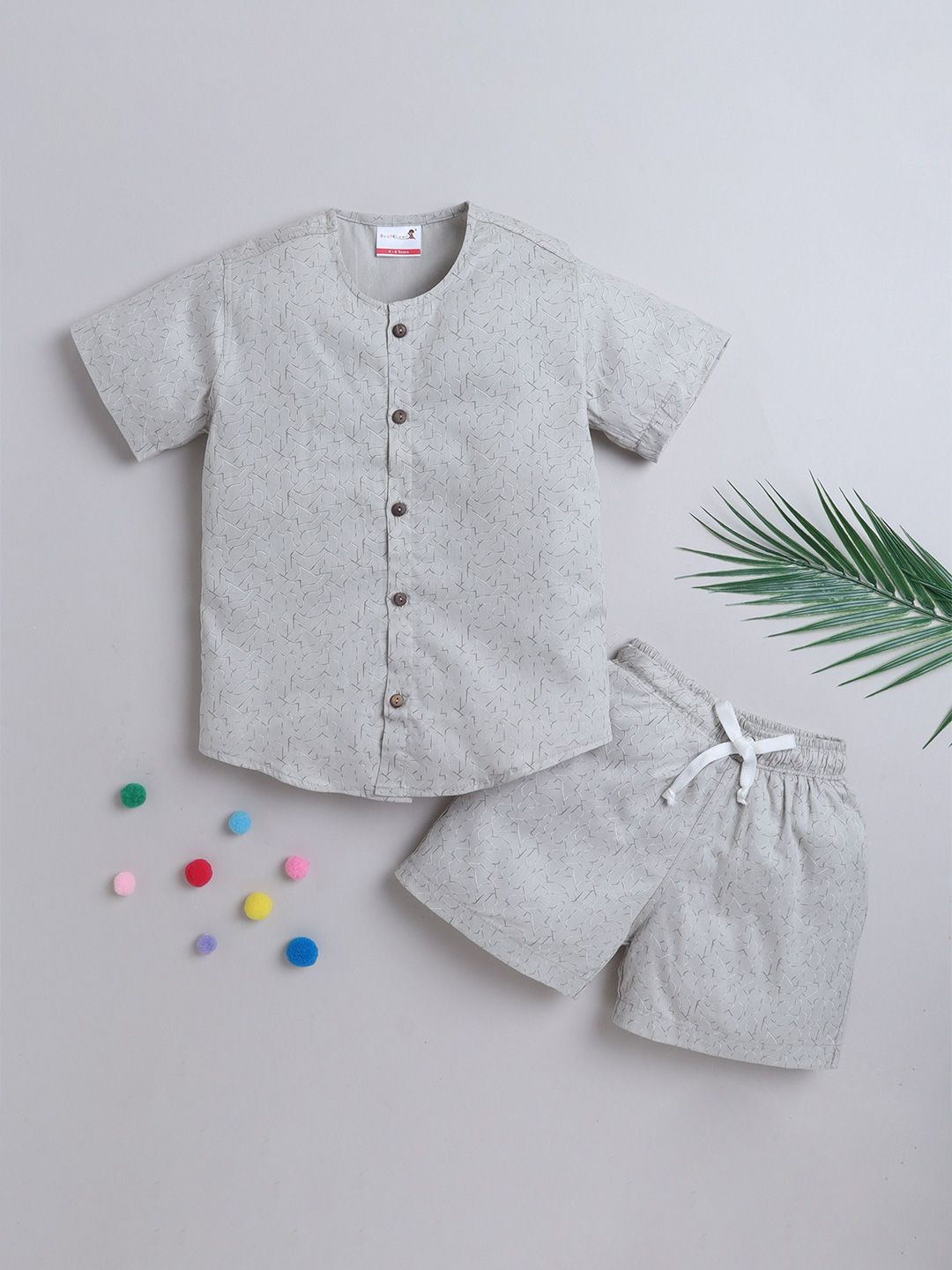 BAATCHEET Unisex Round Neck Abstract Printed Shirt With Shorts-picture-44