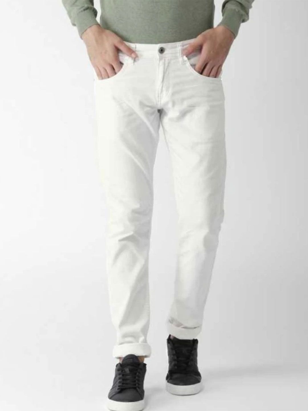 COMFITS Men Classic Mid-Rise Clean Look Regular Fit Stretchable Jeans-picture-15