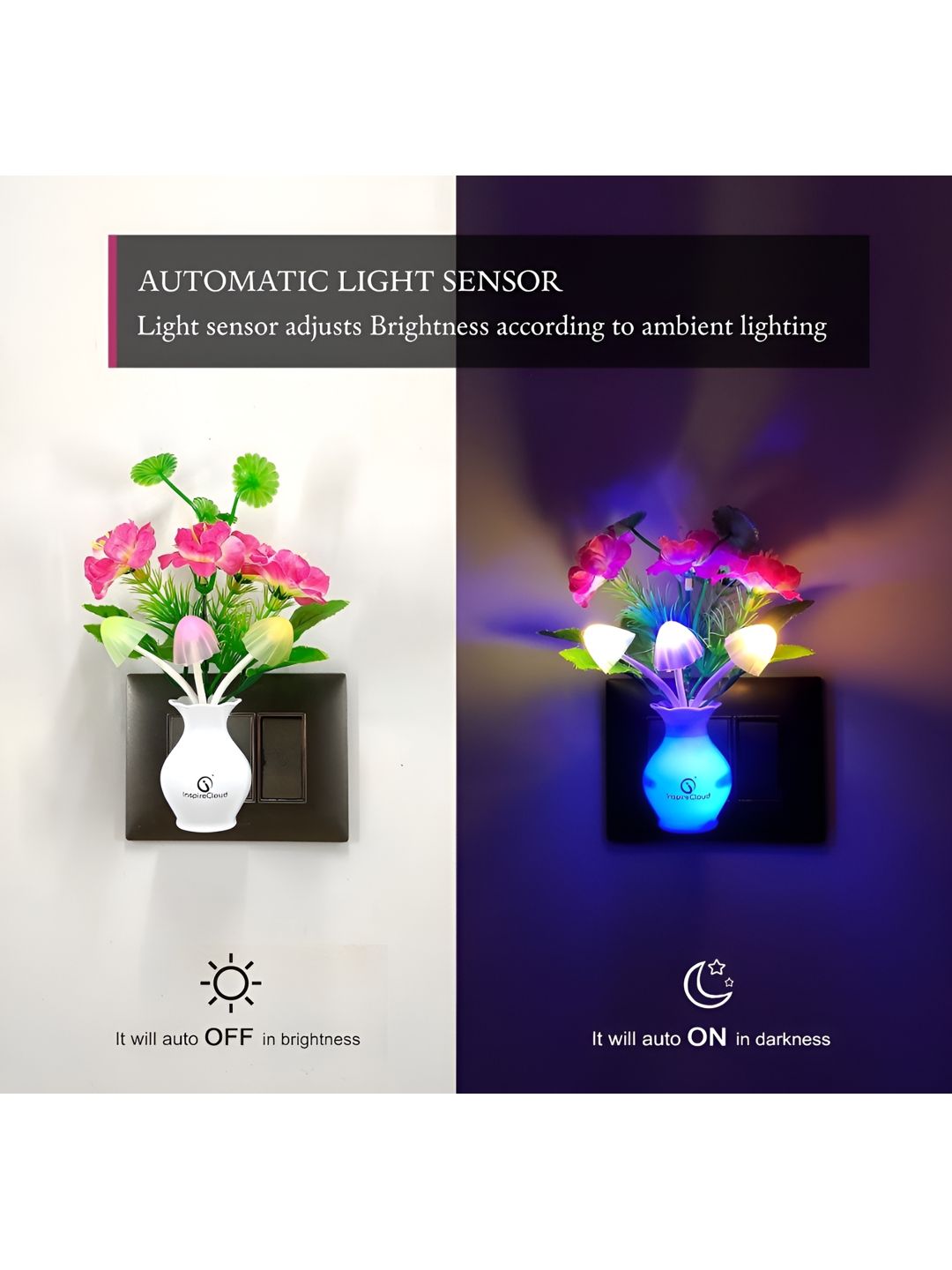 INSPIRECLOUD Pink & White Engineered Wood Abstract Shaped Wall Lamp-picture-29