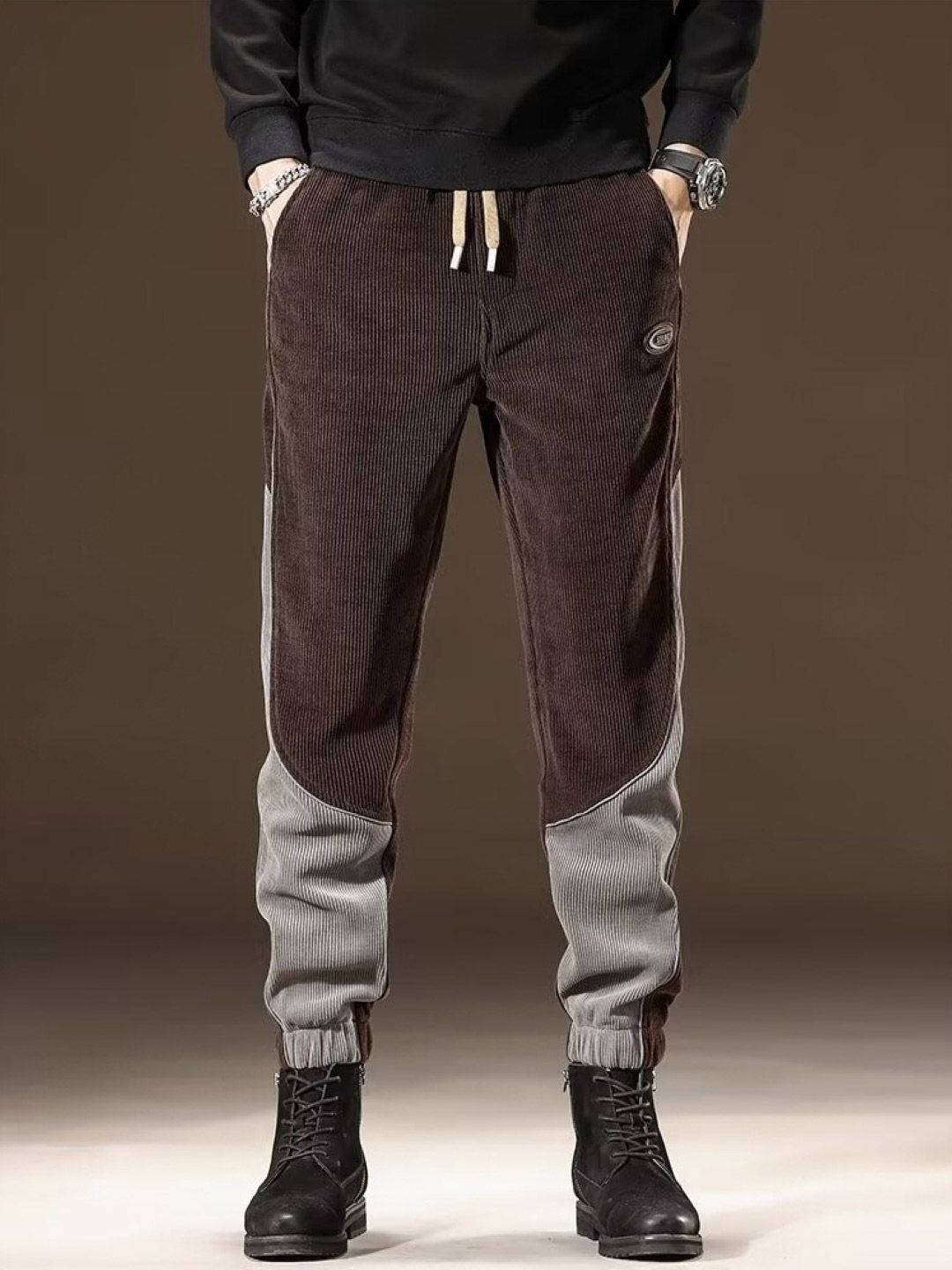 StyleCast Men Colourblocked Printed Original Slim Fit Joggers-picture-45