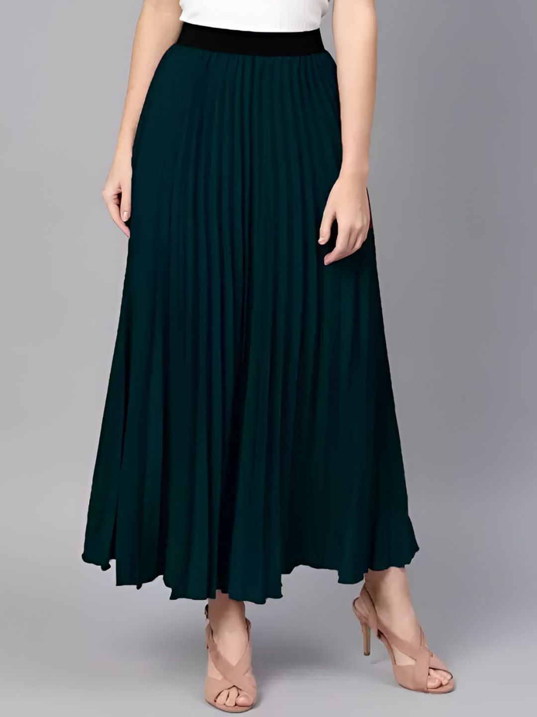 OTABU A-Line Pleated Maxi Skirts-picture-54