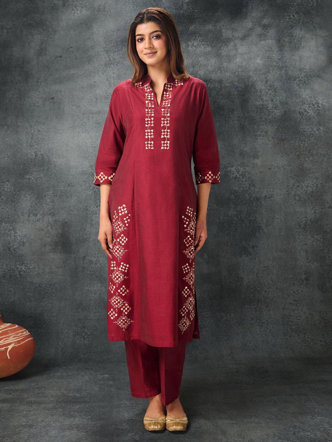 Phulkari Forever Women Solid Handloom Ethnic Palazzos-picture-26