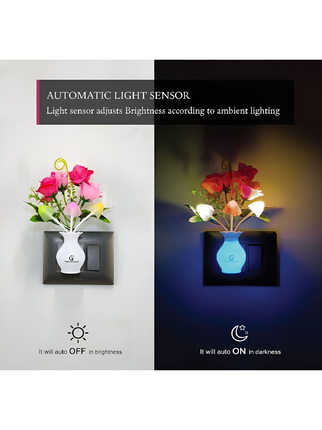 INSPIRECLOUD Red & White Engineered Wood Abstract Shaped Wall Lamp-picture-23