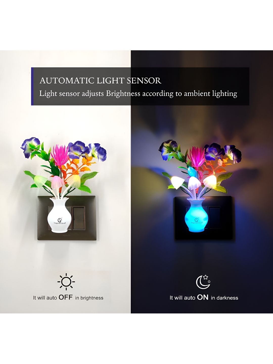 INSPIRECLOUD Purple & White Engineered Wood Abstract Shaped Wall Lamp-picture-26