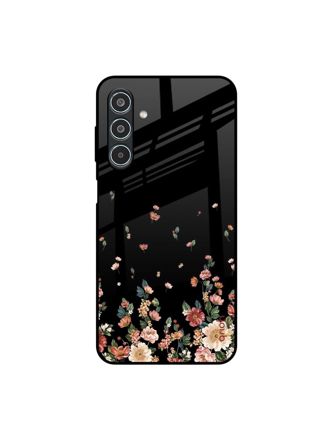 QRIOH Floating Floral Print Glass Samsung Galaxy M35 5G Back Case-image-13