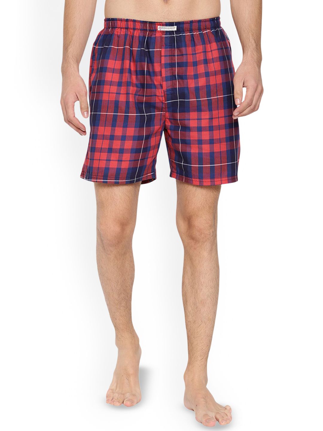 Crosscreek Checked Pure Cotton Boxers-BXR3046U-image-33