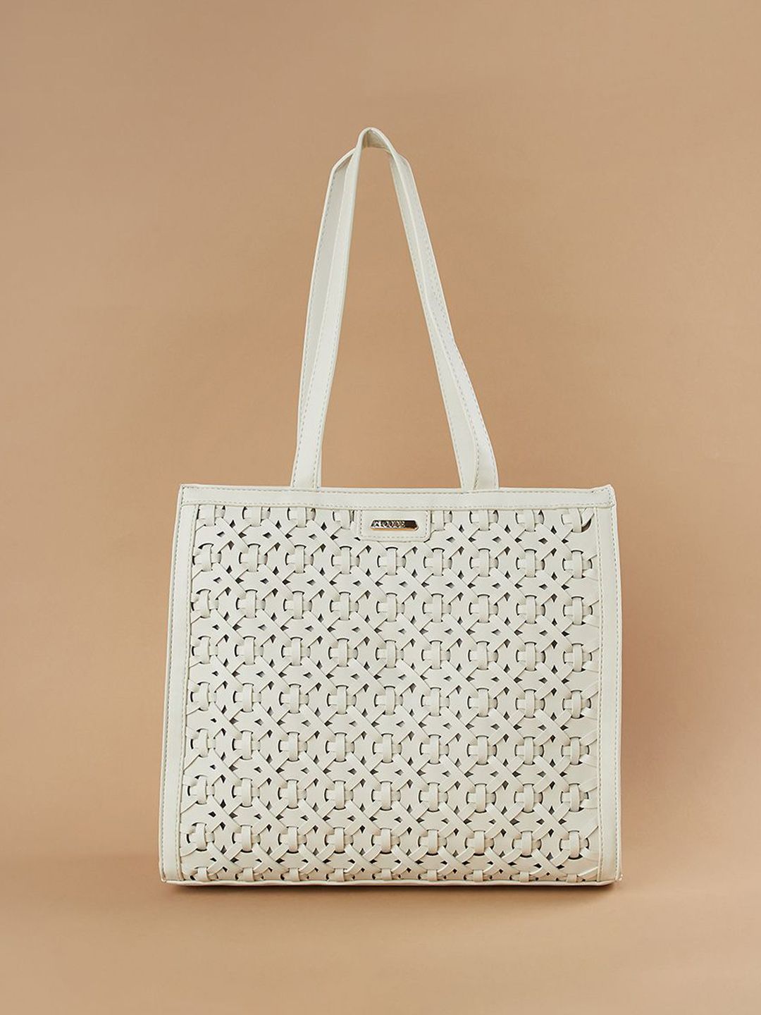 CODE by Lifestyle PU Structured Shoulder Bag with Cut Work-picture-44