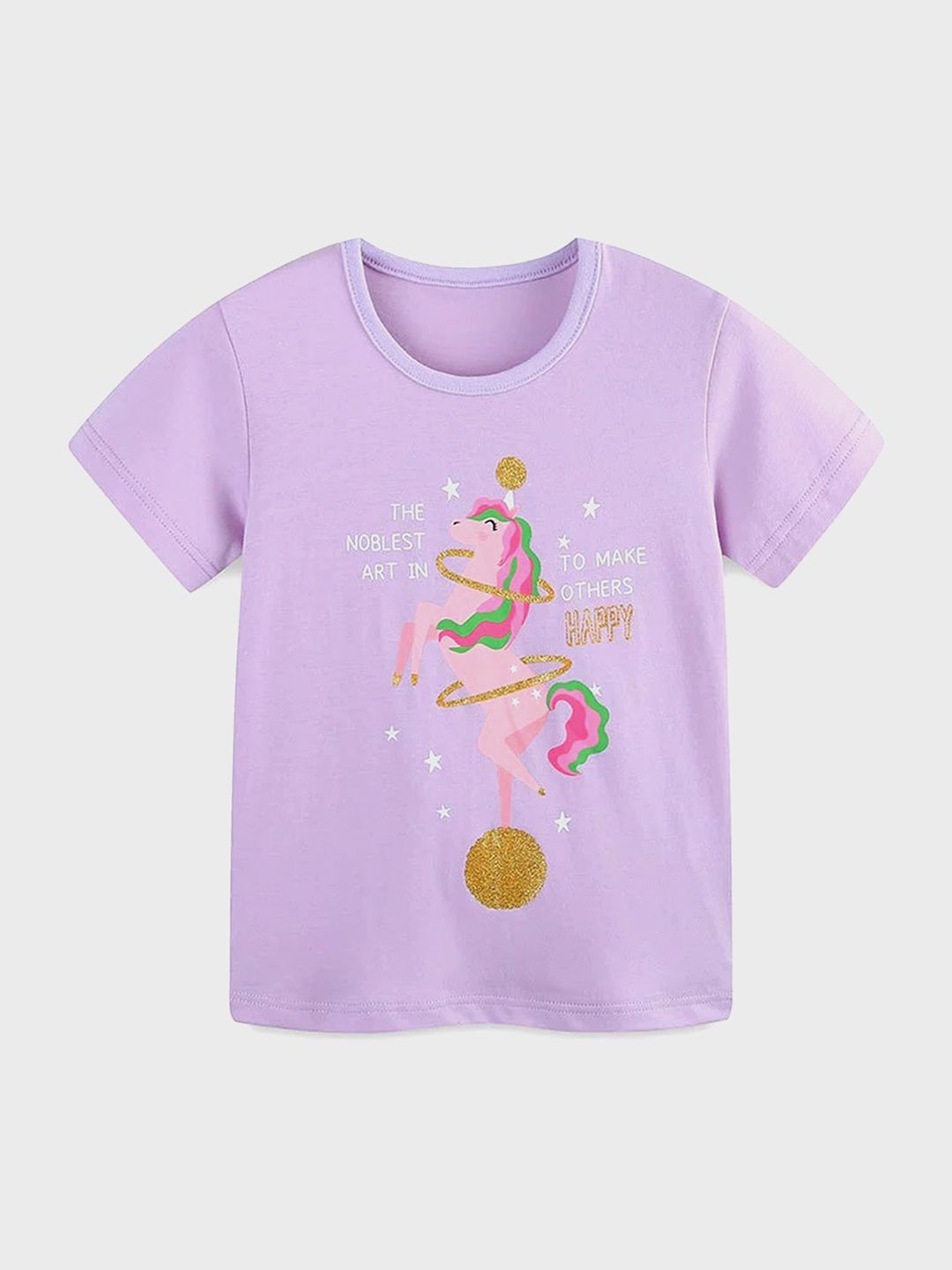 LULU & SKY Girls Printed Pure Cotton Applique T-shirt-picture-42