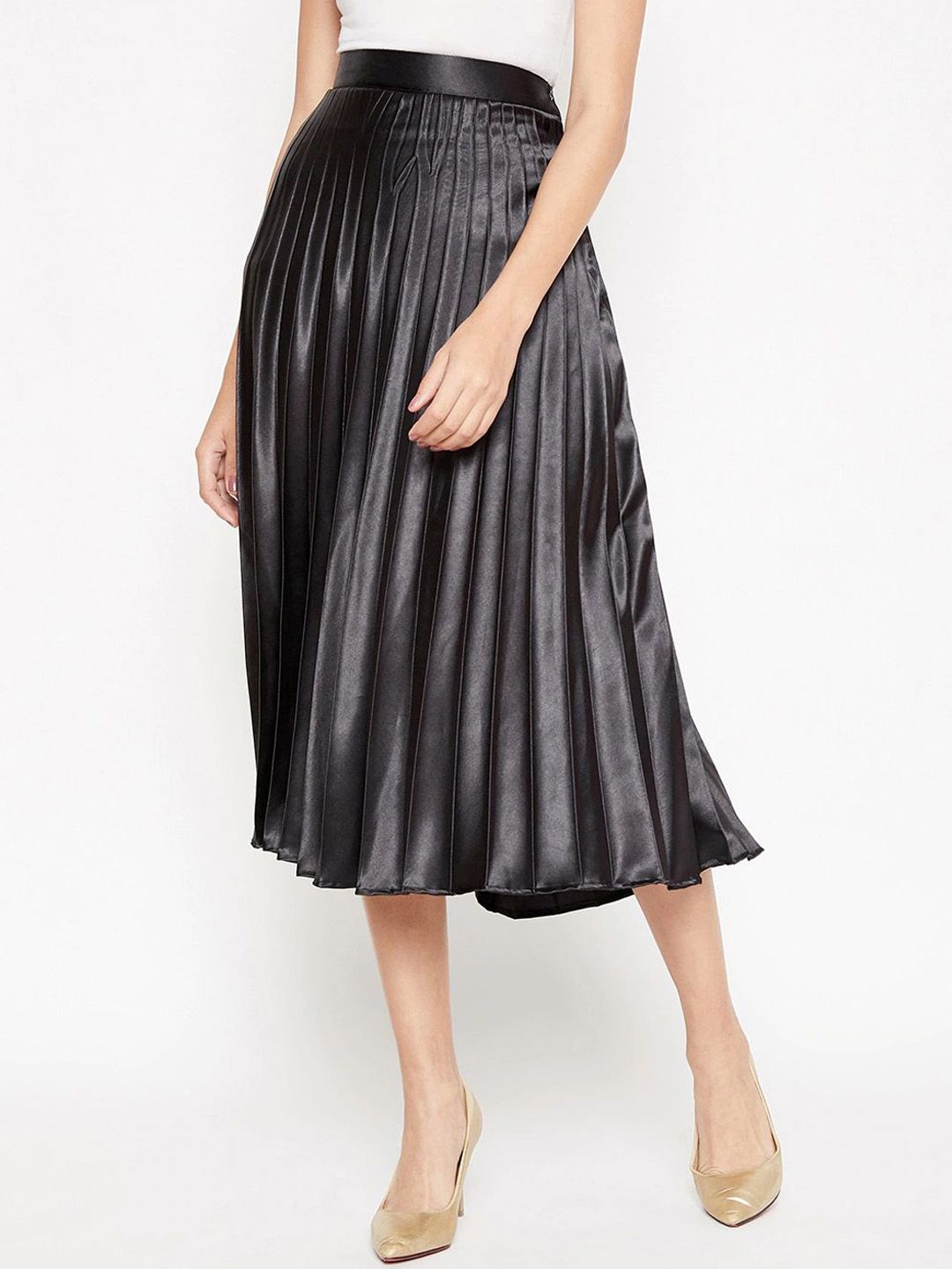 OTABU A-Line Pleated Midi Skirts-picture-12