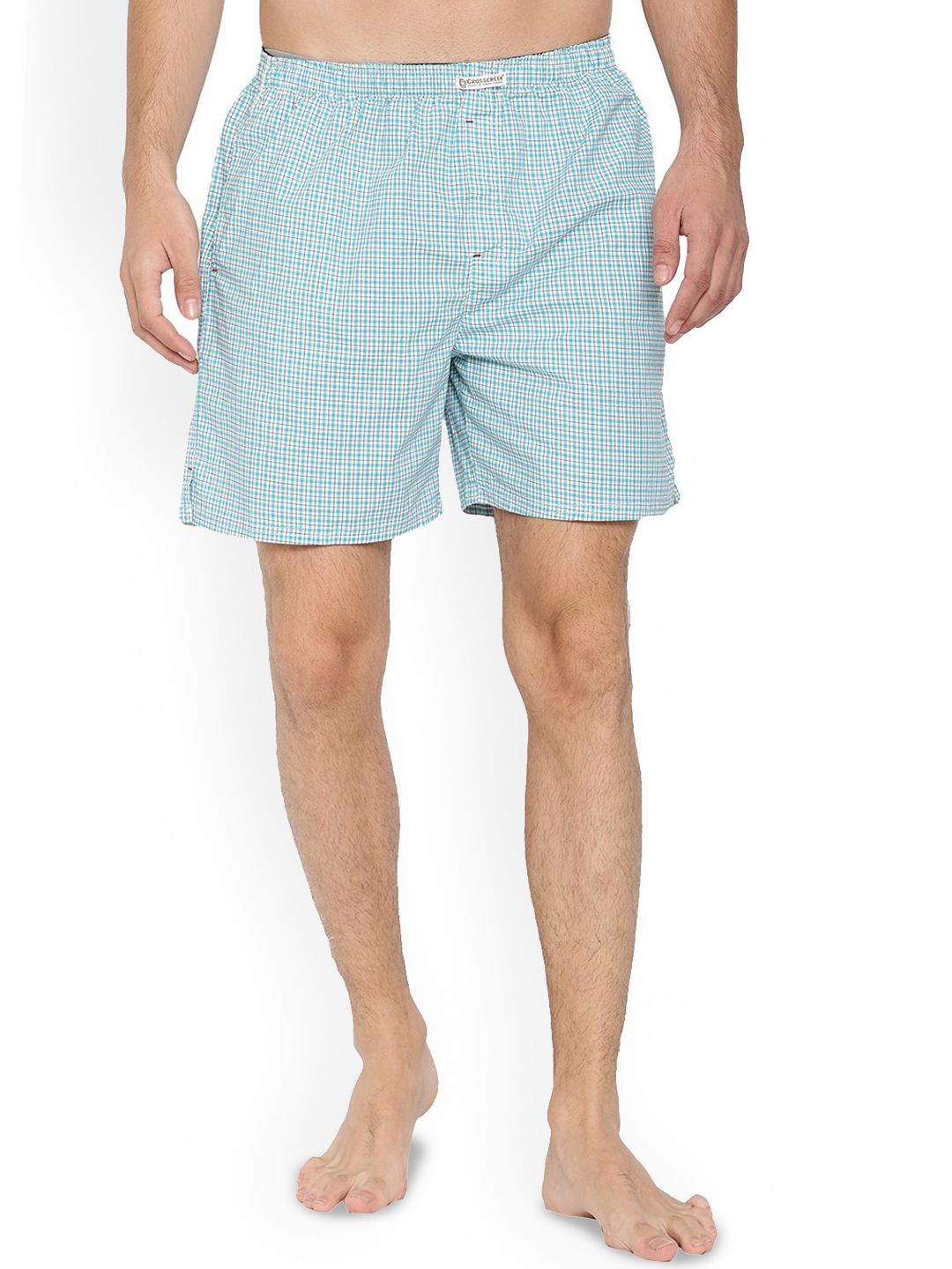 Crosscreek Checked Pure Cotton Boxers-BXR3051U-image-20