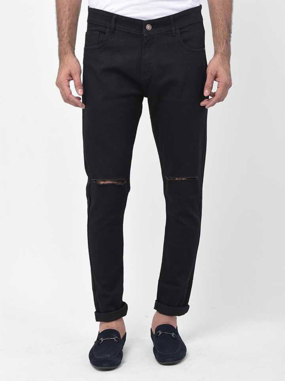 COMFITS Men Cotton Slash Knee Mid-Rise Jeans-image-46