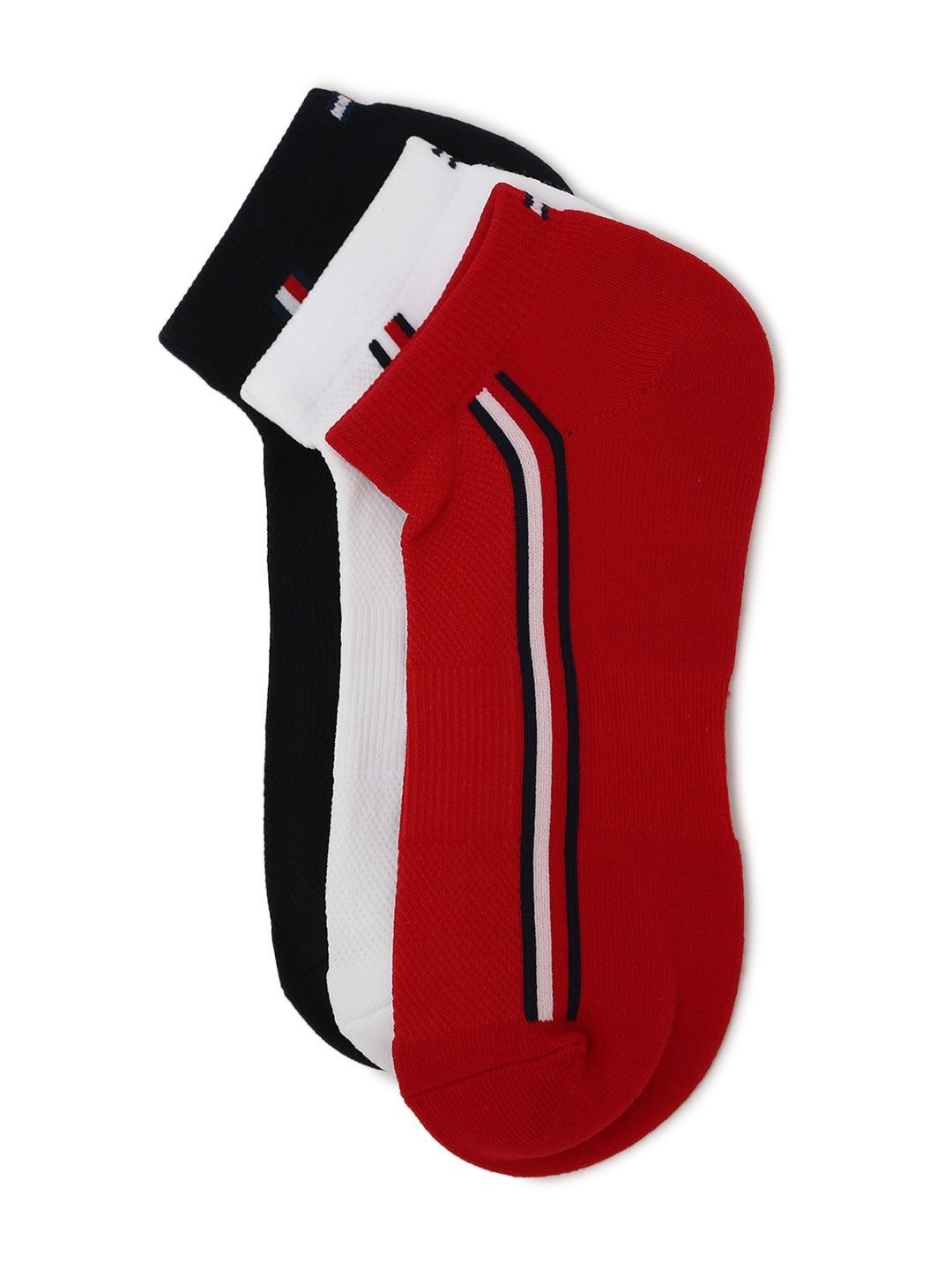 Tommy Hilfiger Men Pack Of 3 Striped Ankle Length Socks-picture-28