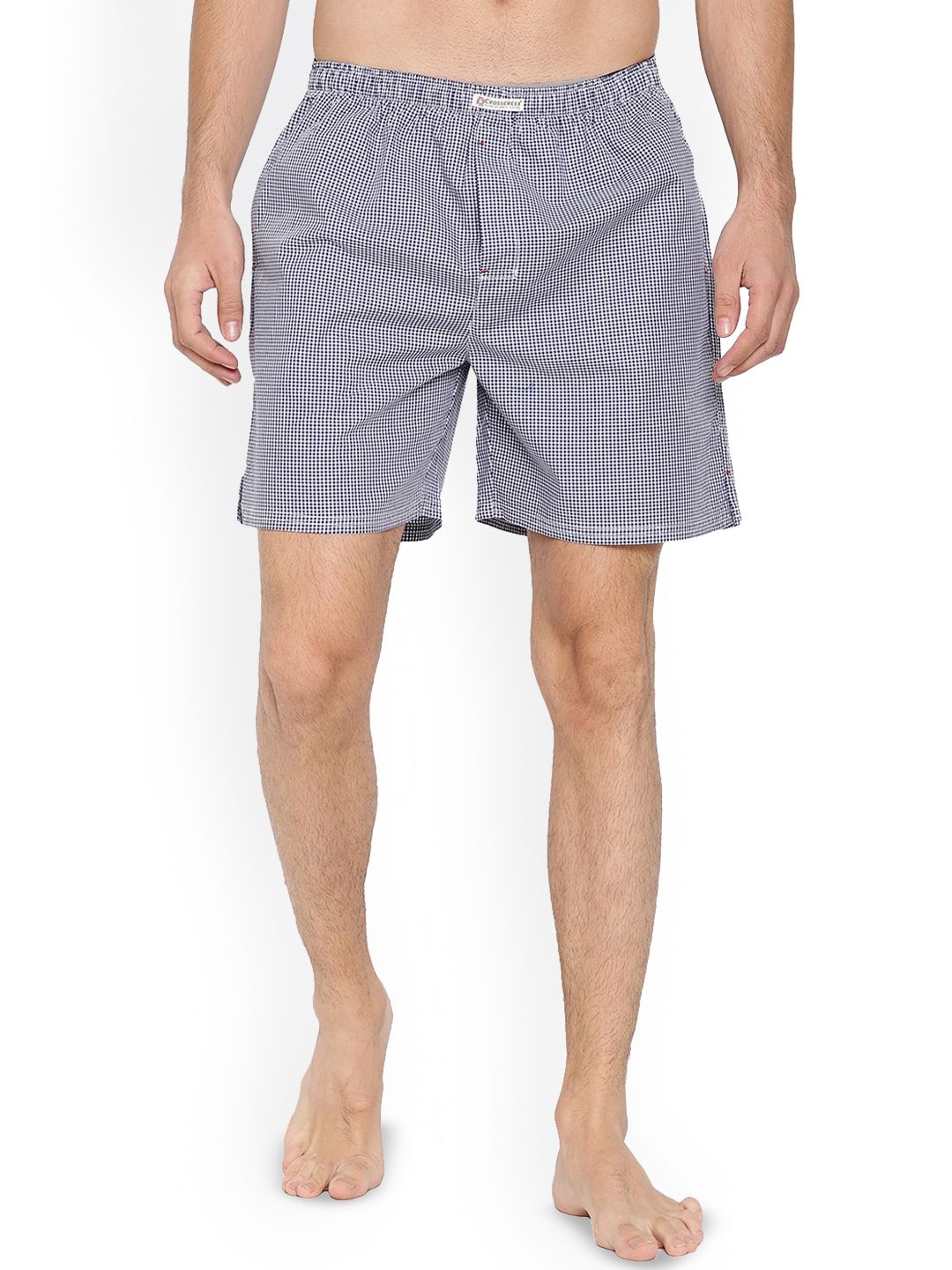 Crosscreek Men Checked Pure Cotton Boxer - BXR3045U-image-49