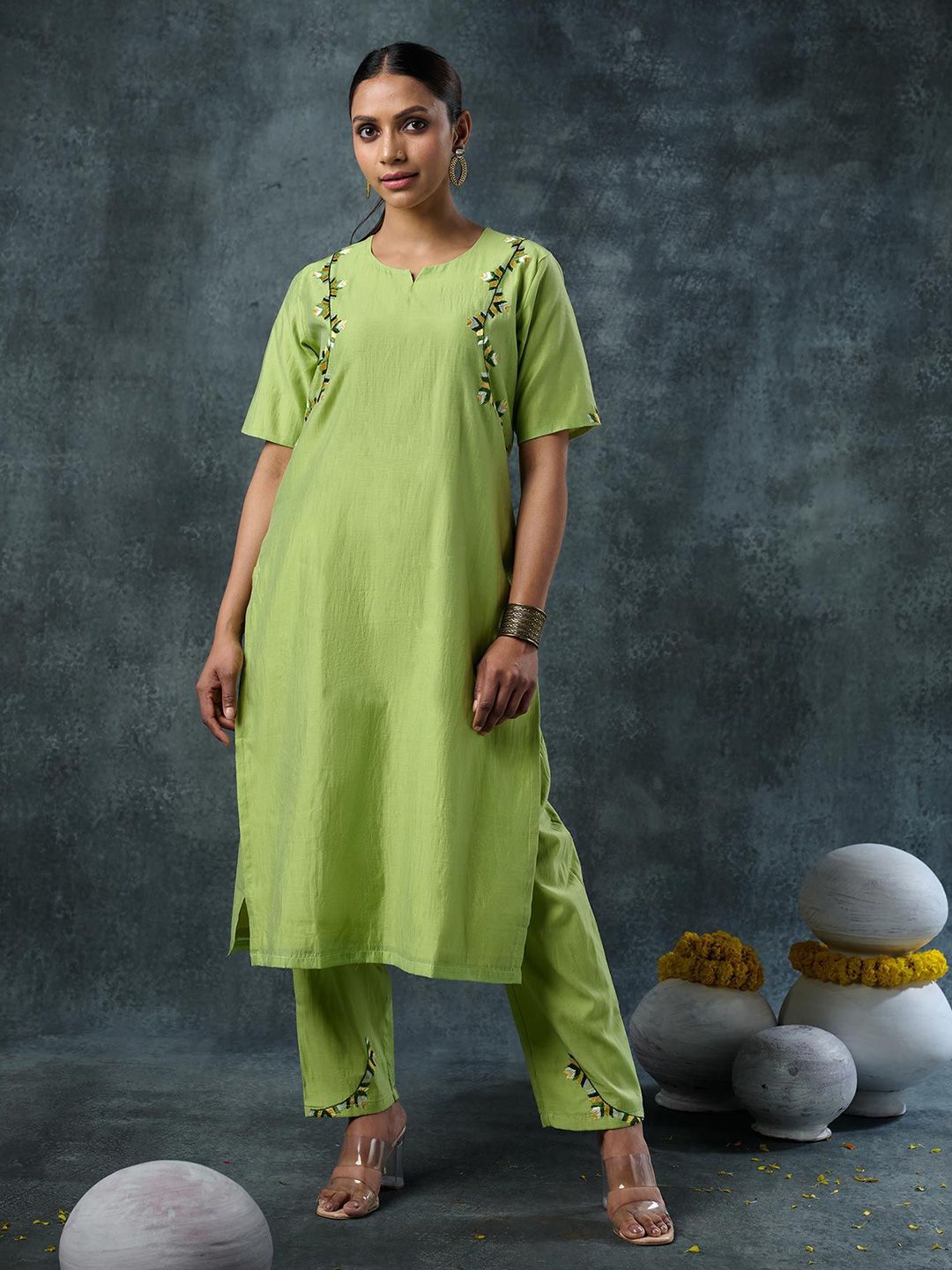 Phulkari Forever Women Embroidered Handloom Ethnic Palazzos-picture-16