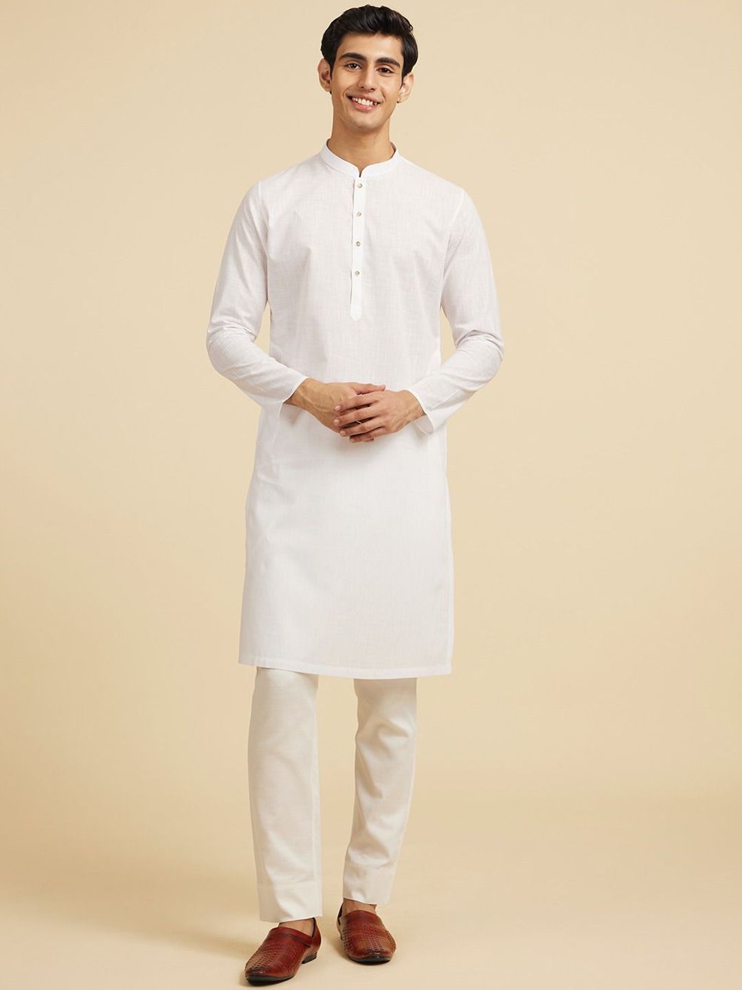 Diwas by Manyavar Mandarin Collar Straight Kurta-picture-37