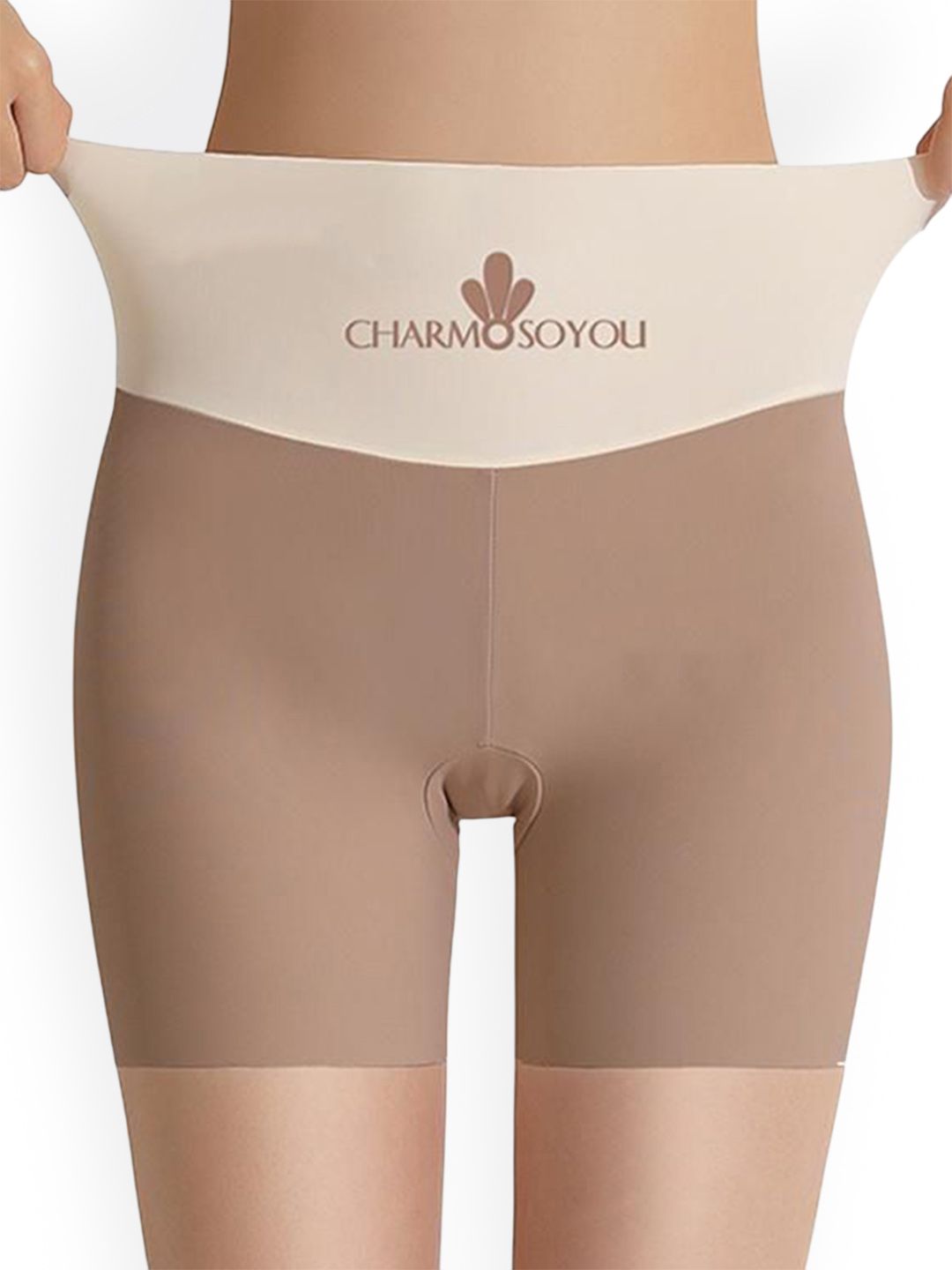 Munaafi Women High Waisted Seamless 4-Way Stretchable Lightweight Tummy & Thigh Shaper-image-2