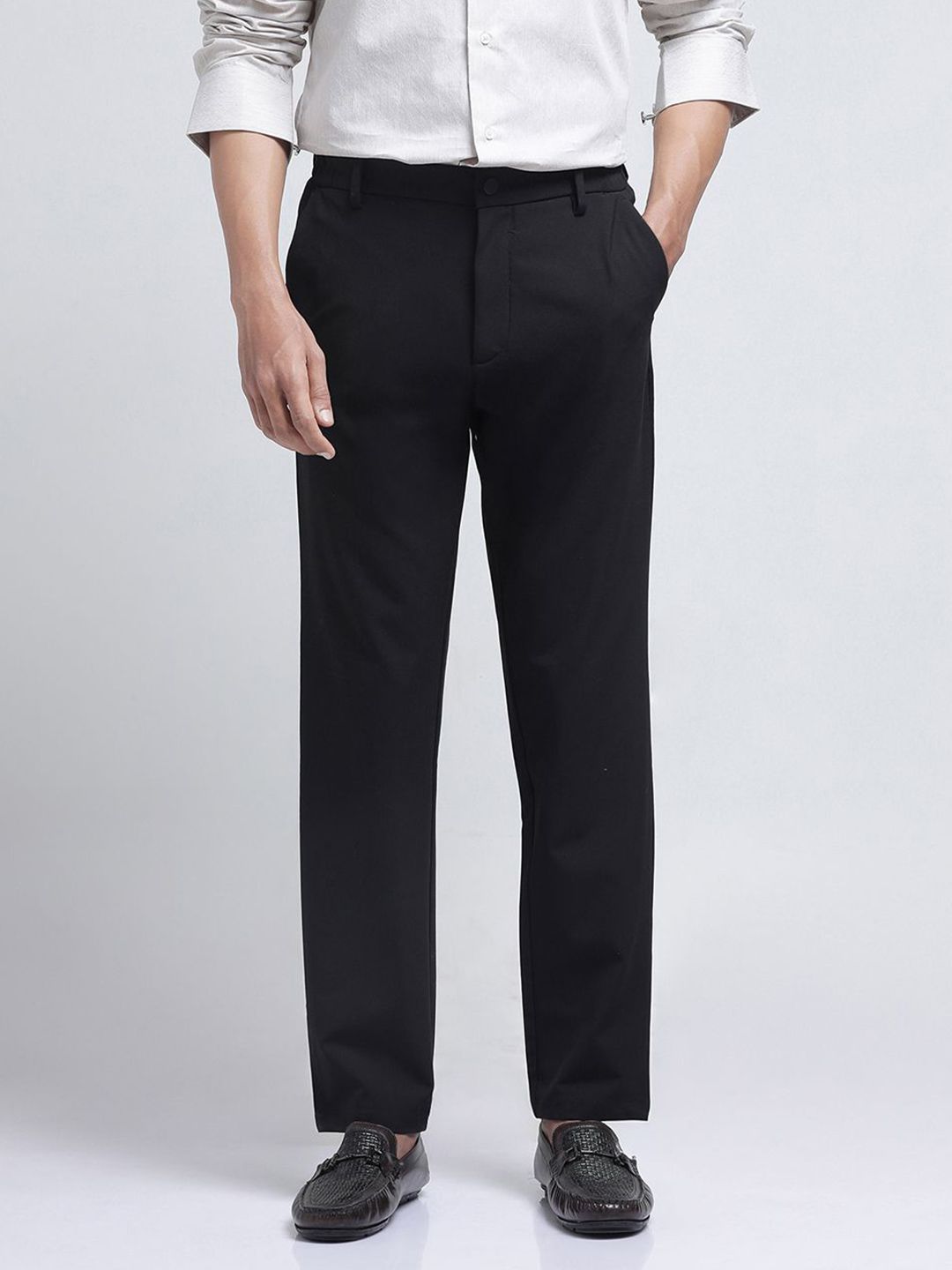 RARE RABBIT Men Tailored Mid-Rise Formal Trousers-picture-30