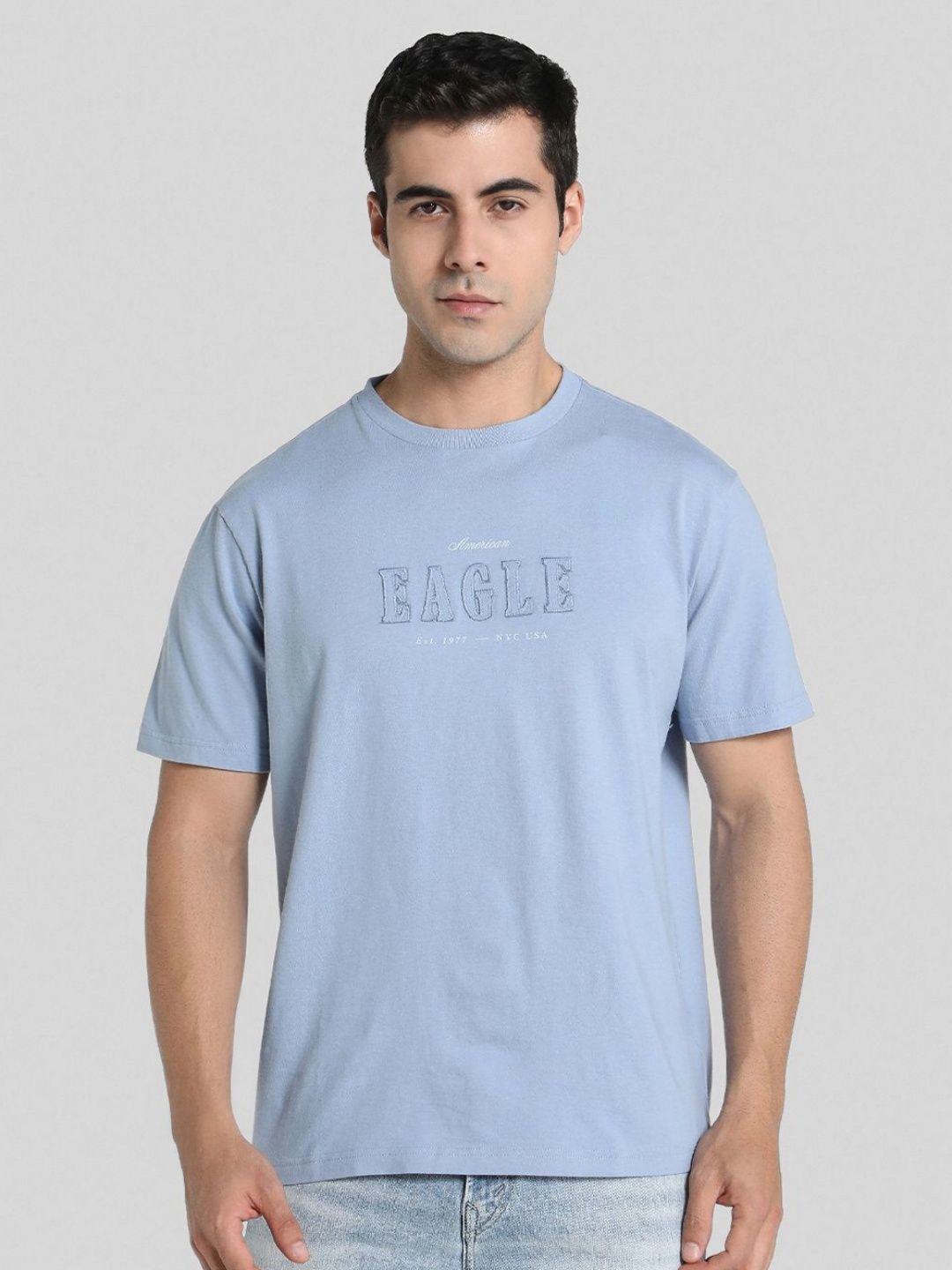 AMERICAN EAGLE OUTFITTERS Men Typography Printed Raw Edge T-shirt-picture-42