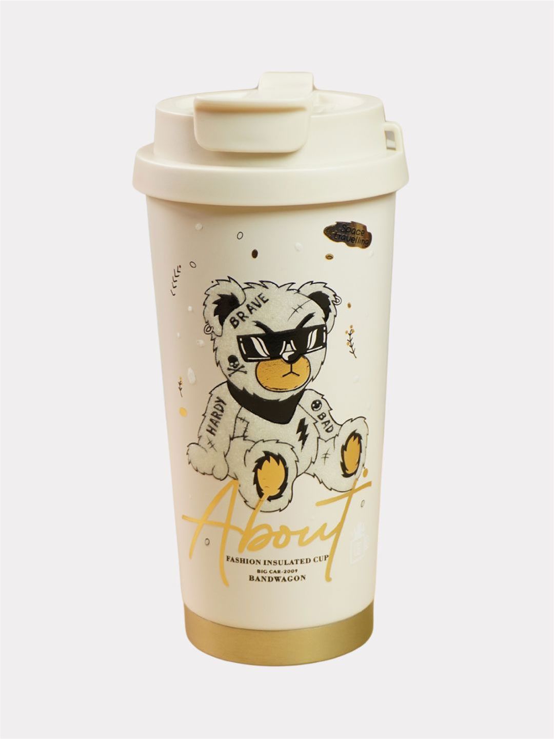 Little Surprise Box LLP White & Black Printed Stainless Steel Water Bottle 520 ml-picture-35