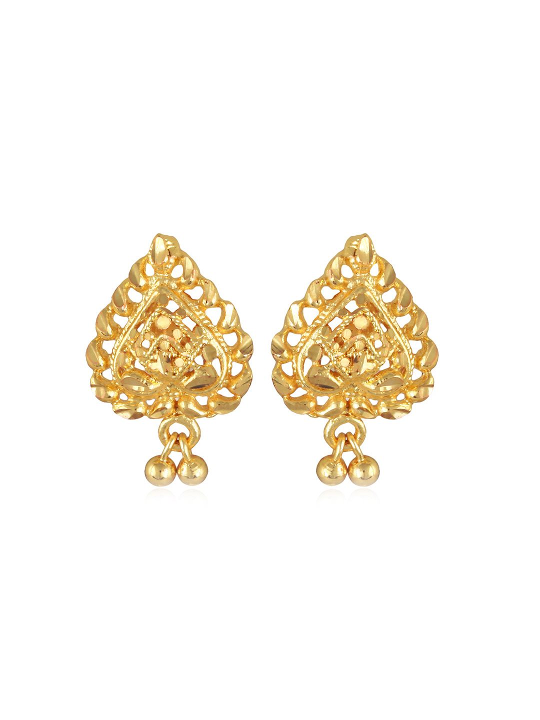 DIVASTRI Gold-Plated Contemporary Studs Earrings-picture-30