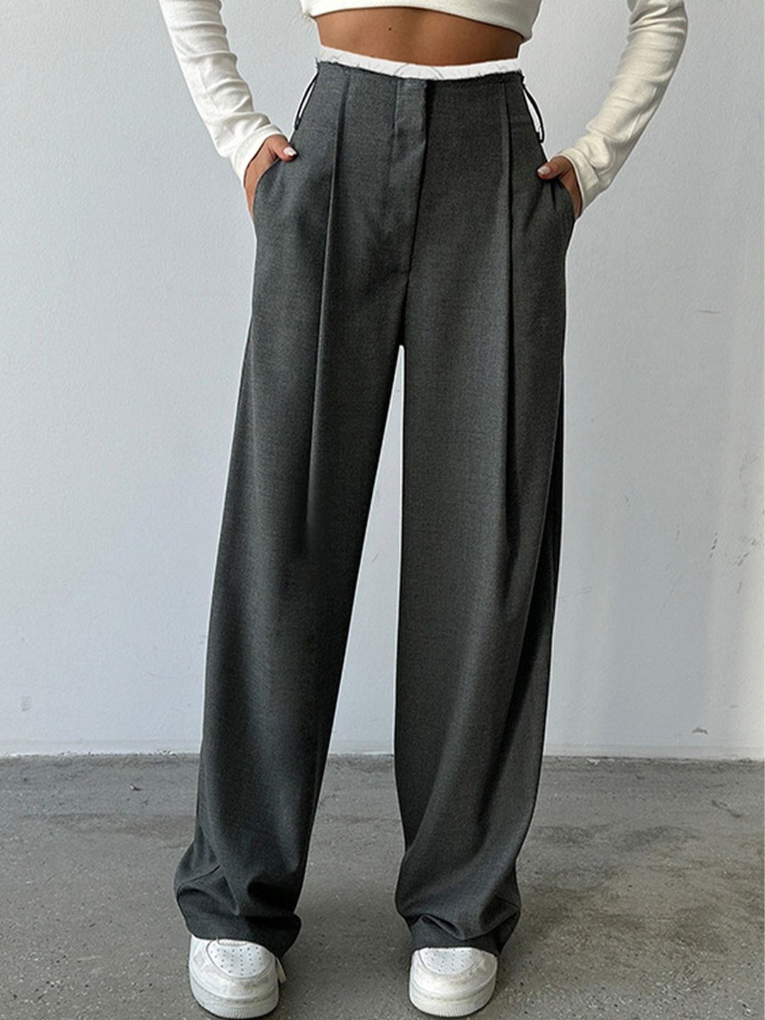 LULU & SKY Women Loose Fit High-Rise Trousers-picture-26